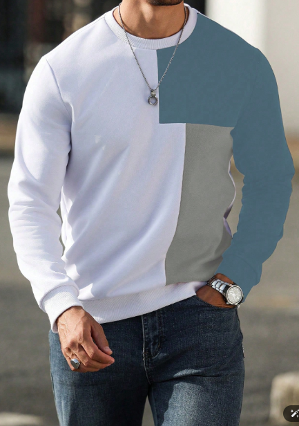 Men's Color Block Sweatshirt
