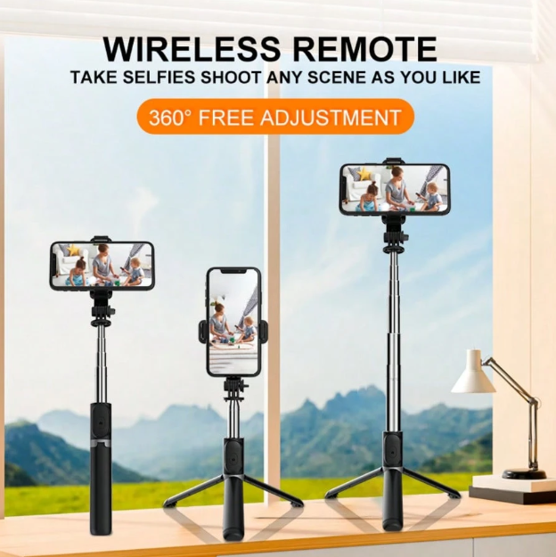 3-in-1 Selfie Stick Tripod with Remote
