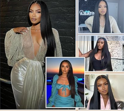 Straight Black Synthetic Wig