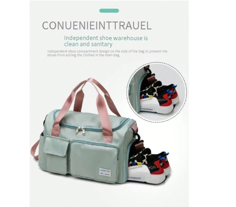 Travel Duffel Bag with Shoe Compartment