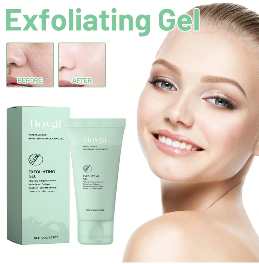 Hoygi Herbal Facial Exfoliating Gel Whitening Moisturizing Unclog Pores Repair Facial Scrub Cleanser Cleansing