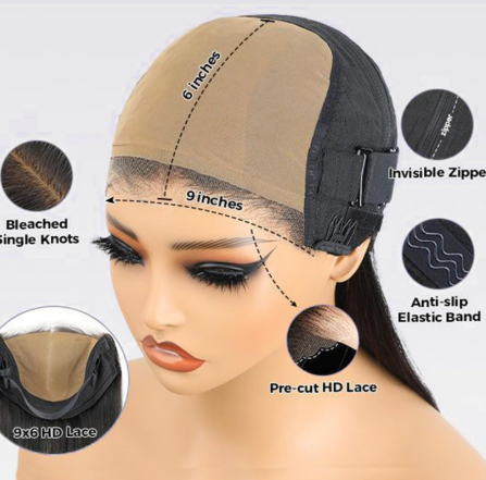 Long Straight Human Hair Wig