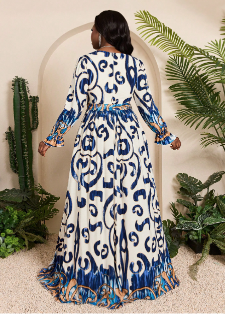 Bohemian Long Sleeve Maxi Dress