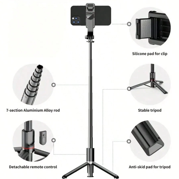 3-in-1 Selfie Stick Tripod with Remote