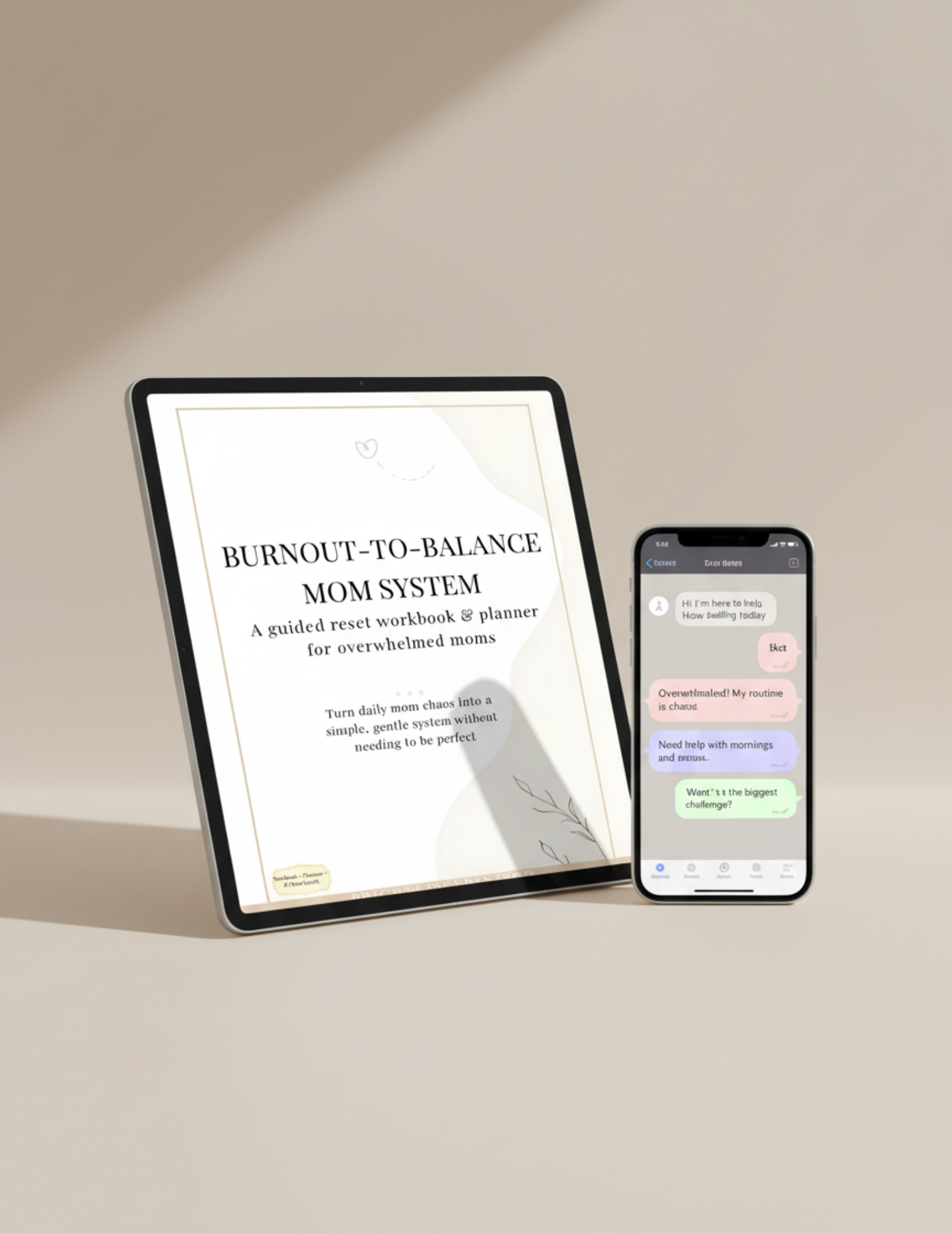 Burnout-to-Balance Mom System™ – A Guided Reset Workbook & Planner for Overwhelmed Moms