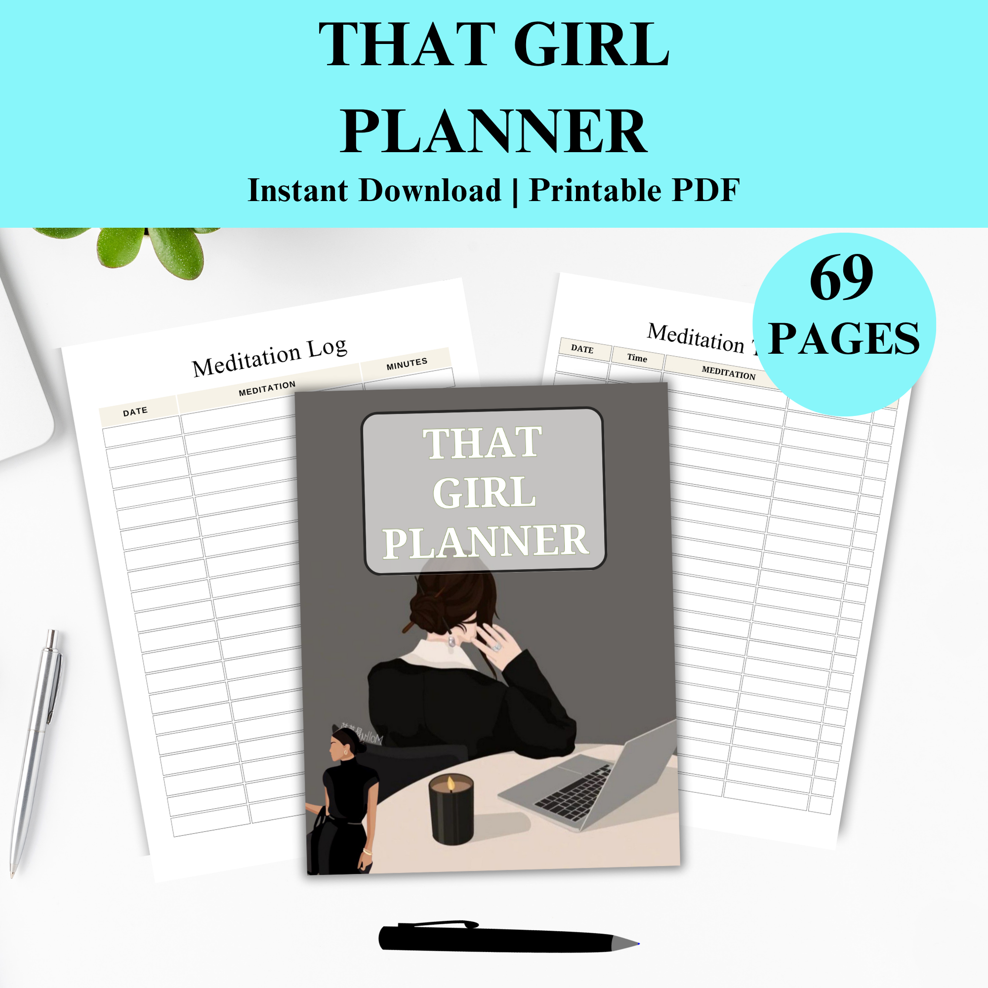 Side Hustle, That Girl & Family Budget Planner Bundle | Productivity + Finance Printable Kit