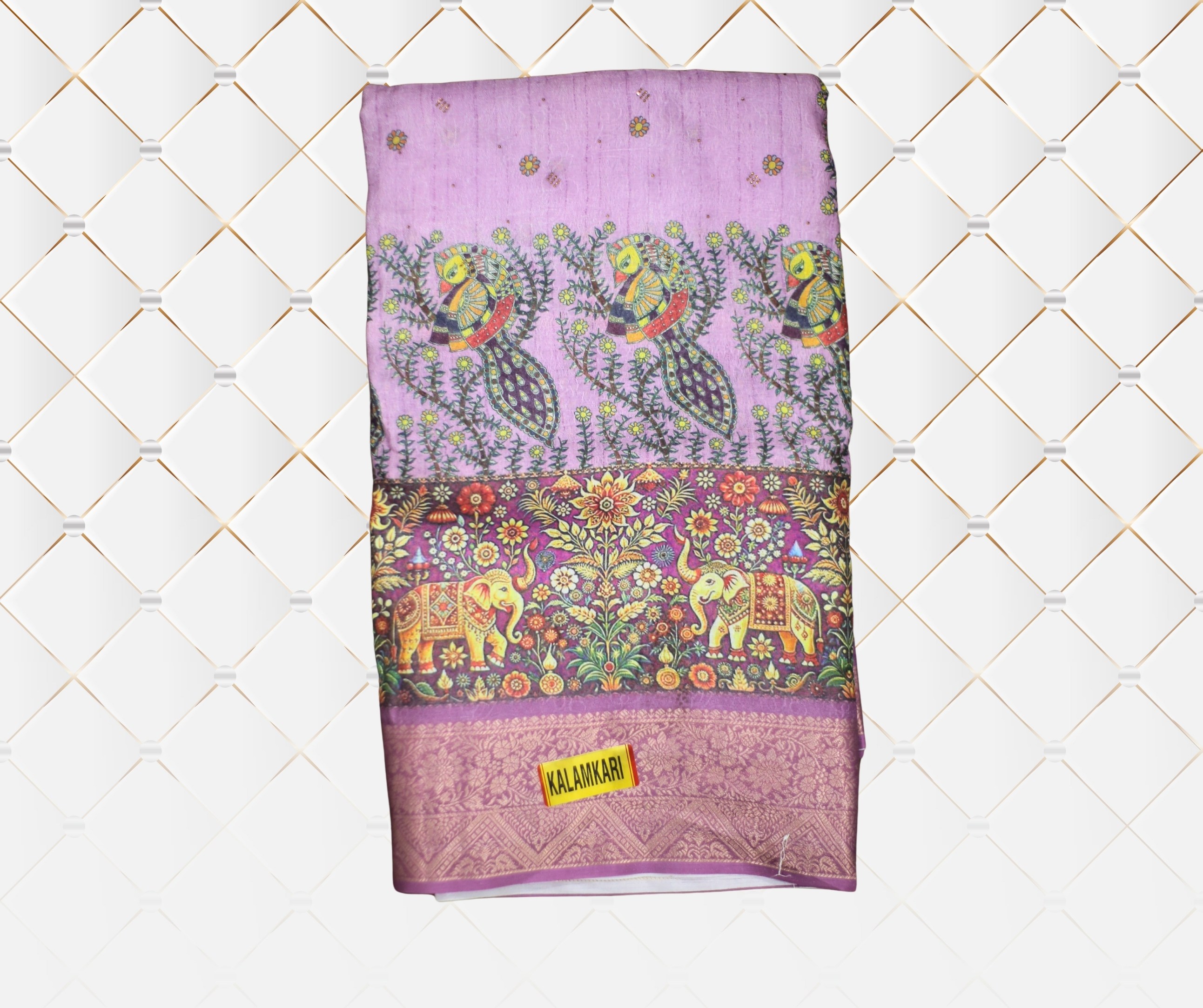 Handcrafted Kalamkari Saree