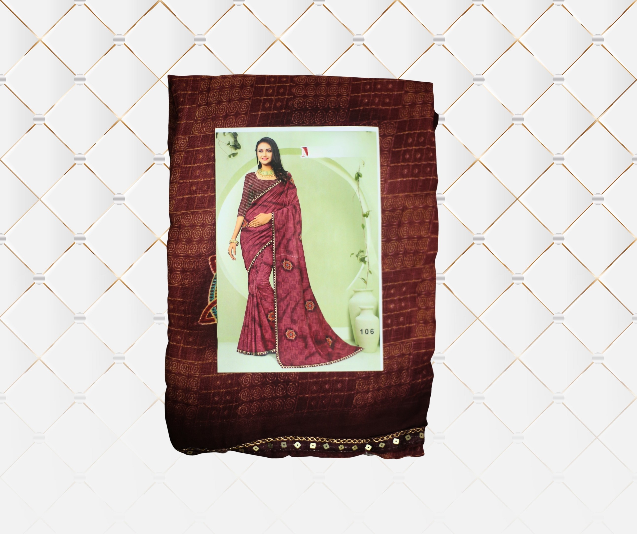 Elegant Maroon Saree