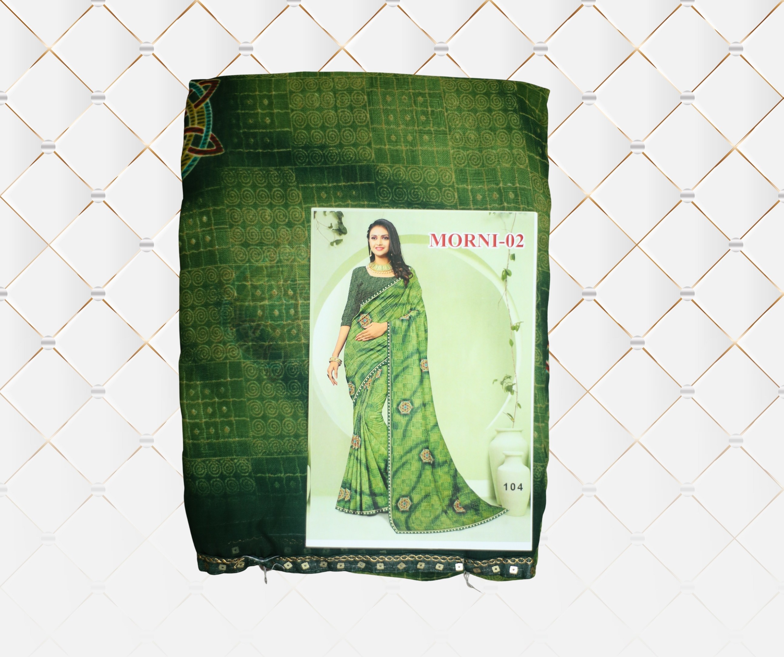 Green Designer Saree