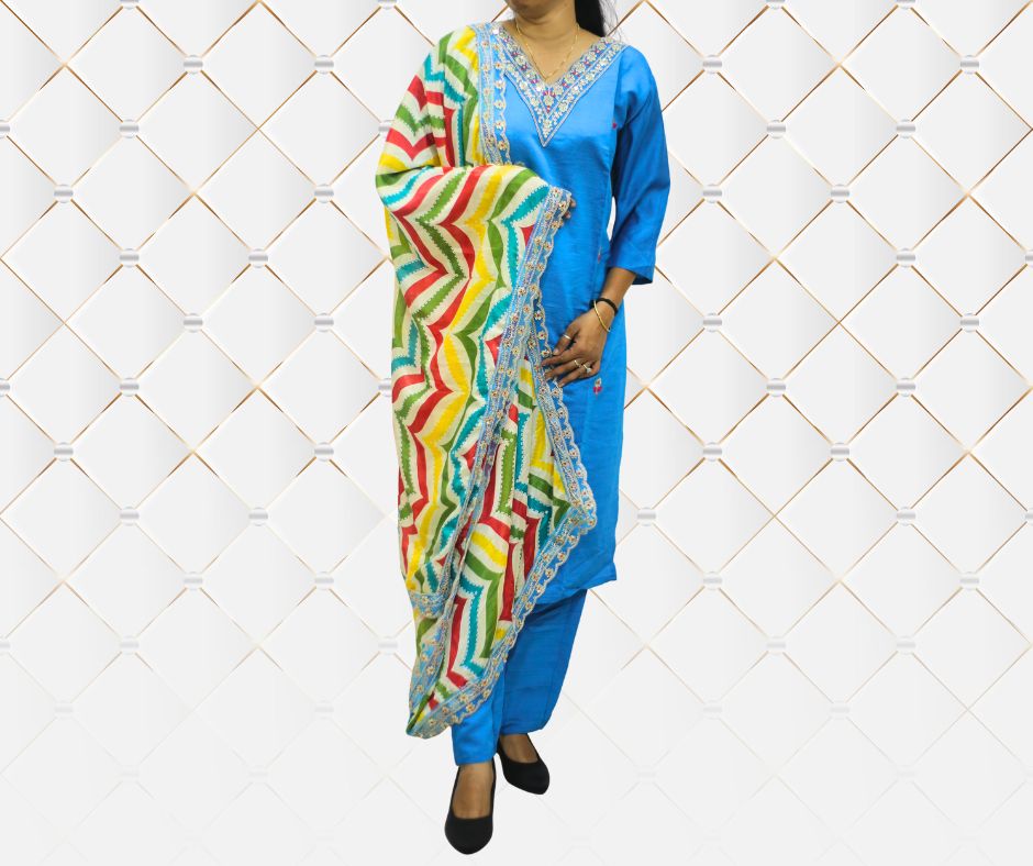 Blue Traditional Salwar Kameez Set