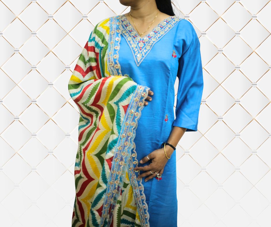 Blue Traditional Salwar Kameez Set