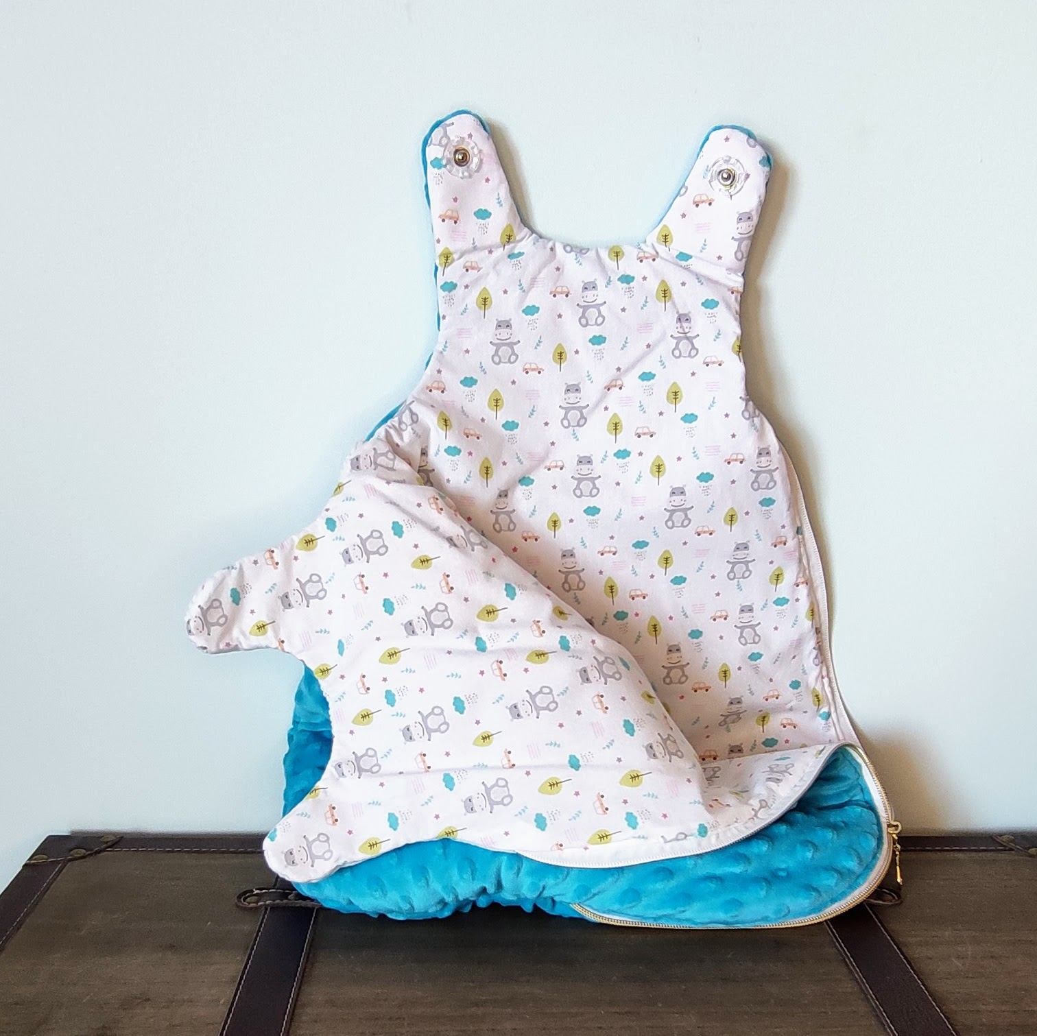 Gigoteuse bébé bleue hippopotame