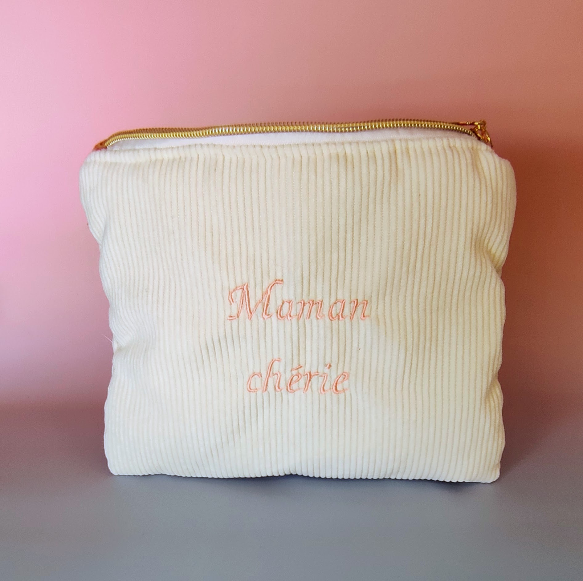 Trousse velours "Maman chérie"