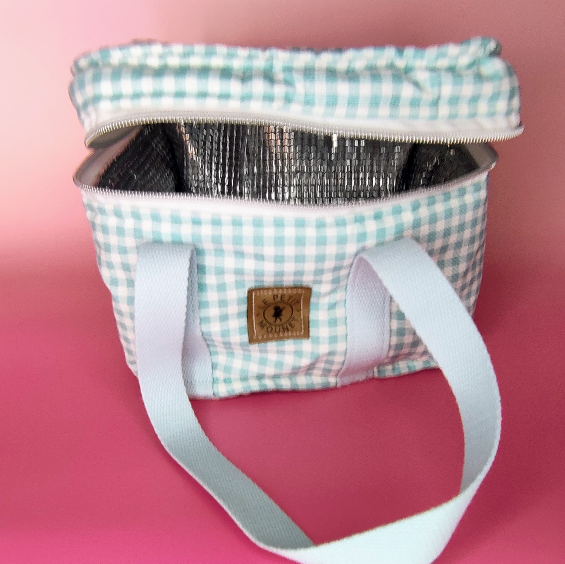 Sac isotherme vichy bleu