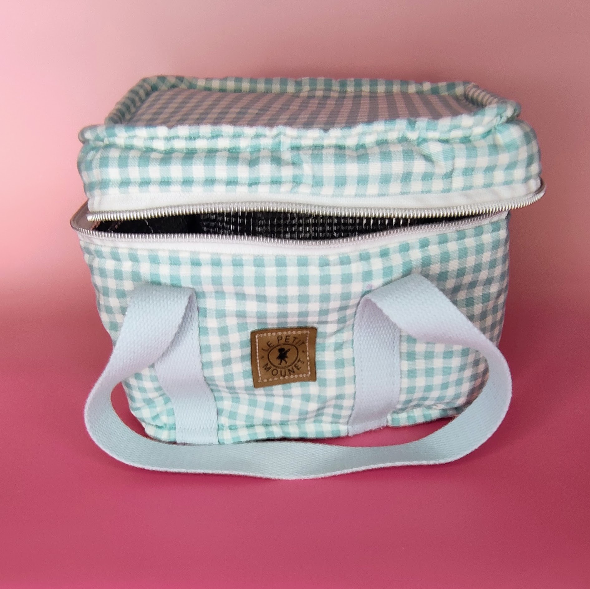 Sac isotherme vichy bleu
