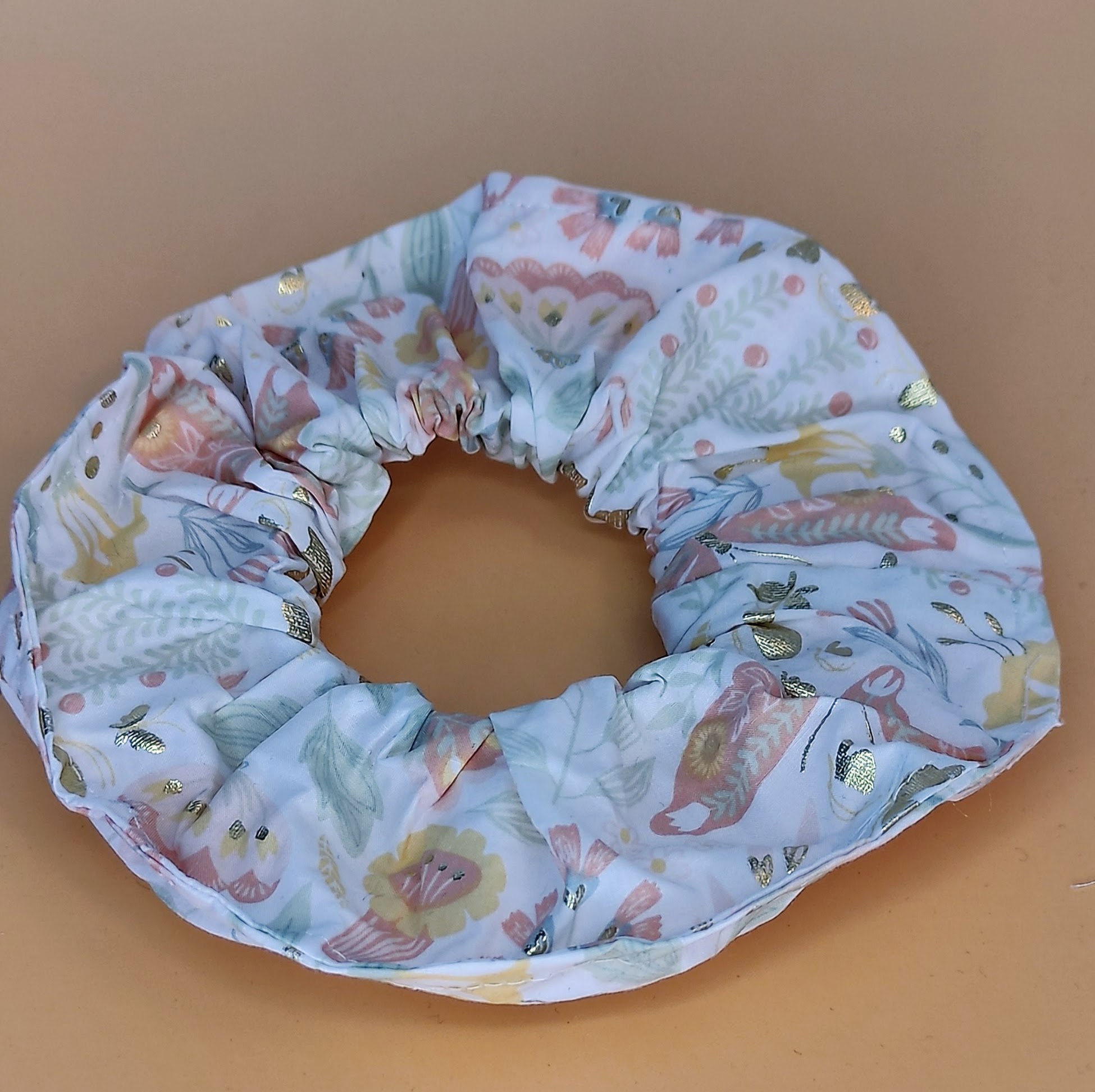 Chouchou floral pastel