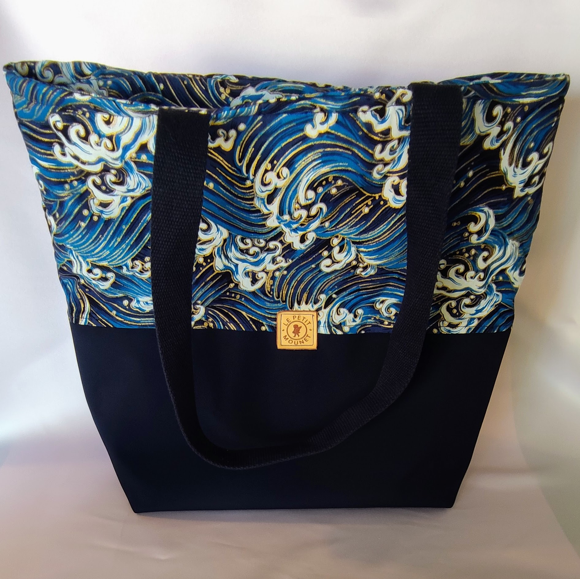 Sac cabas bi matière vagues