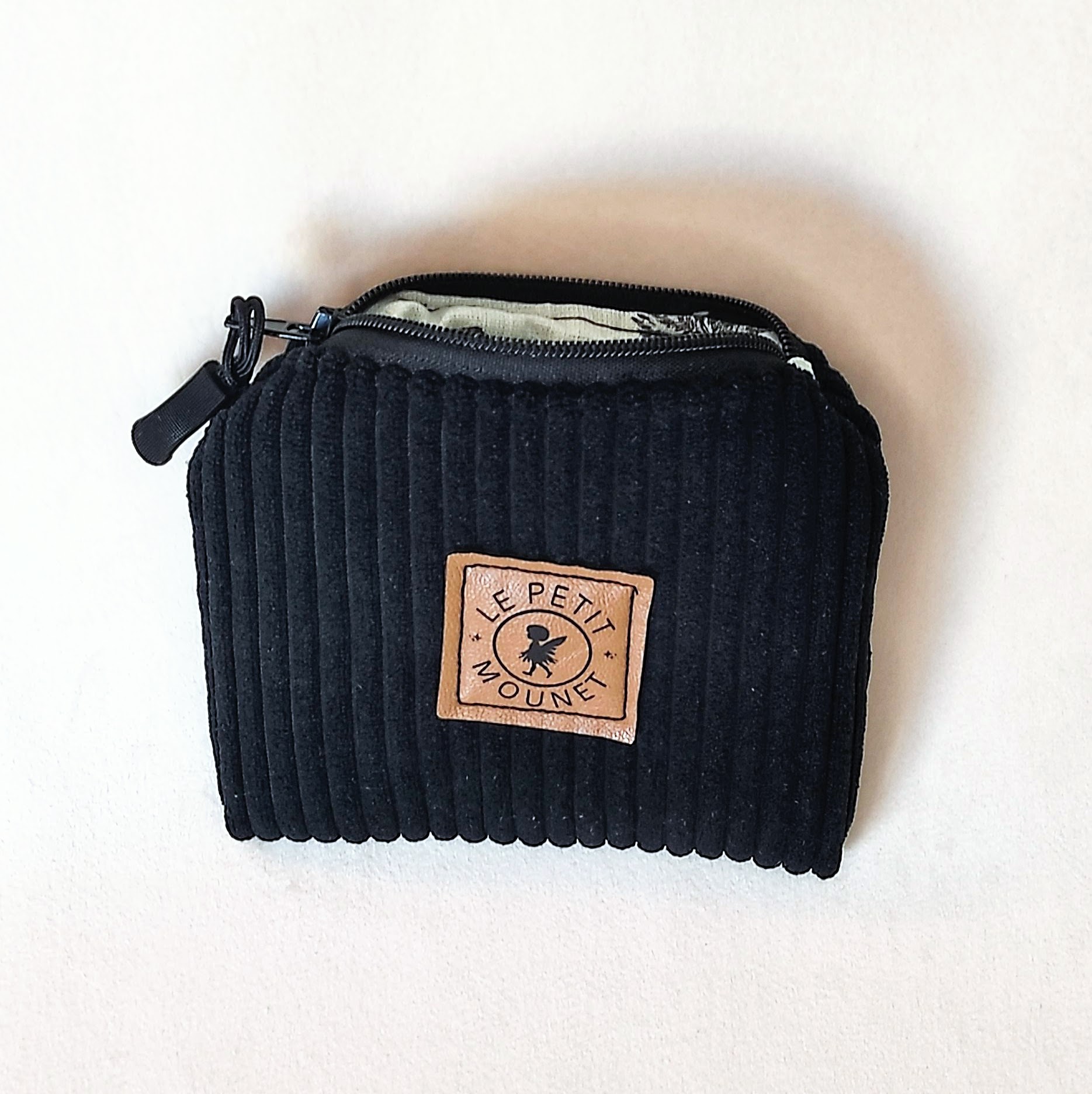 porte monnaie velours noir