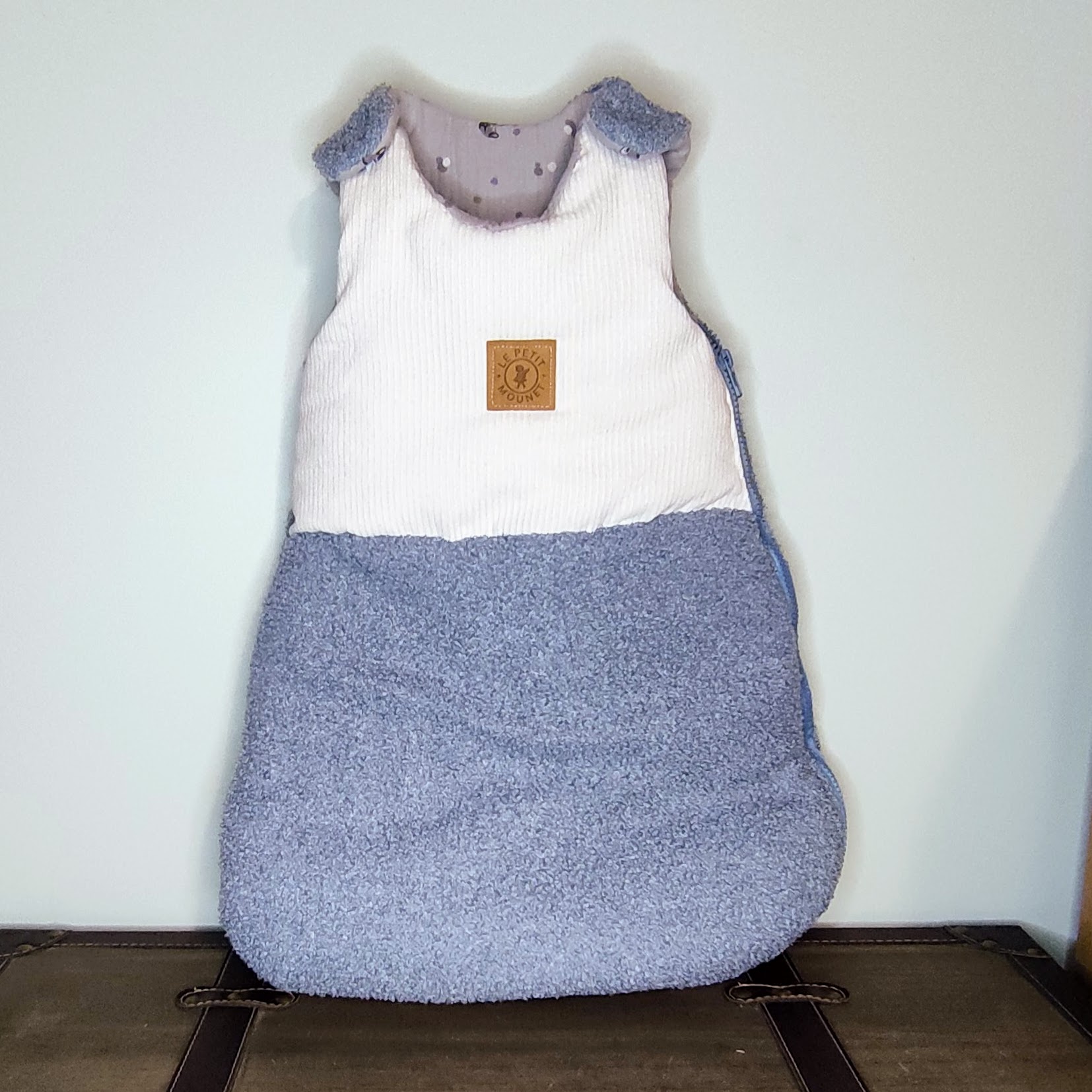 Gigoteuse bébé teddy bleu