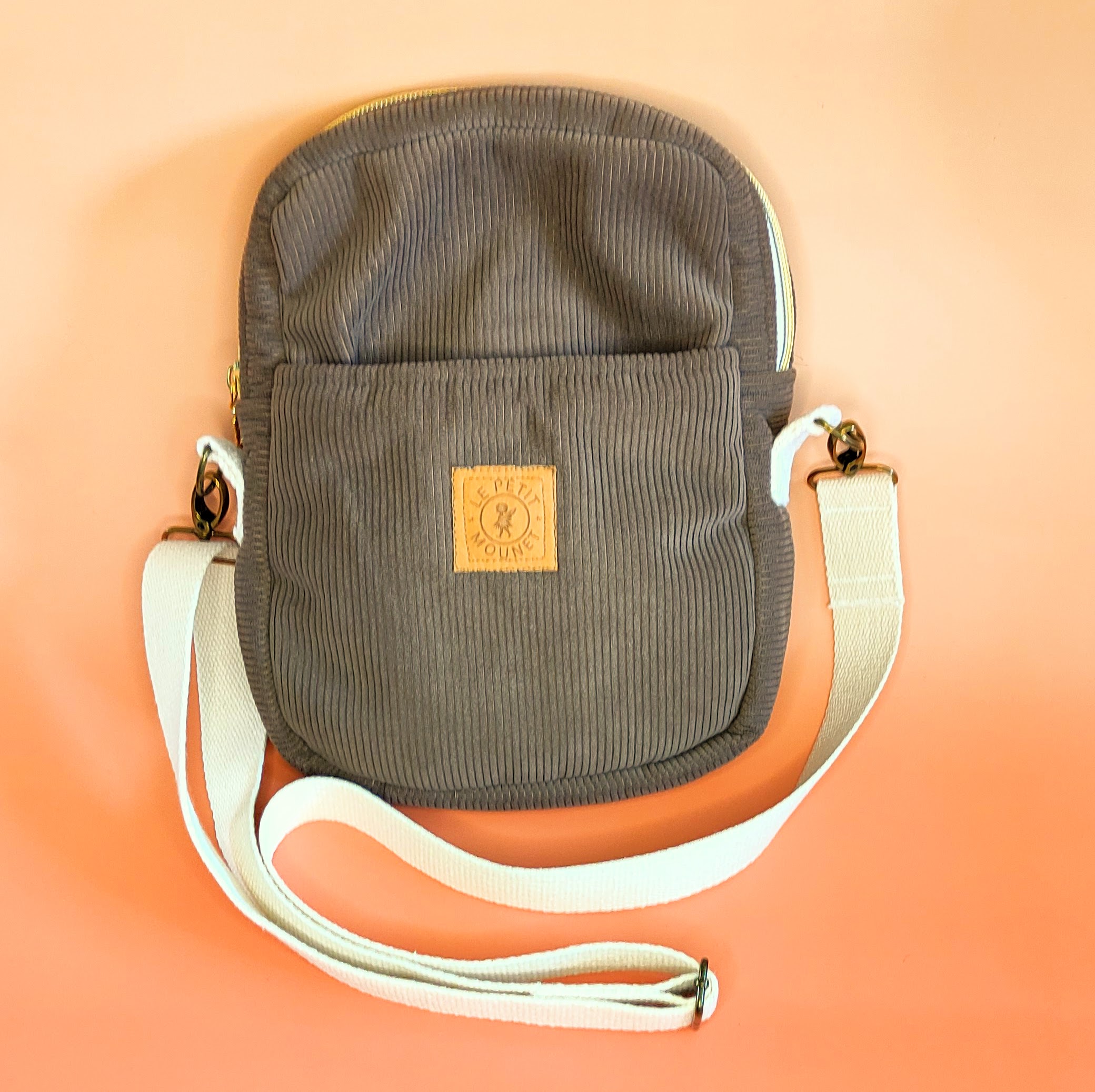 Sacoche en velours côtelé