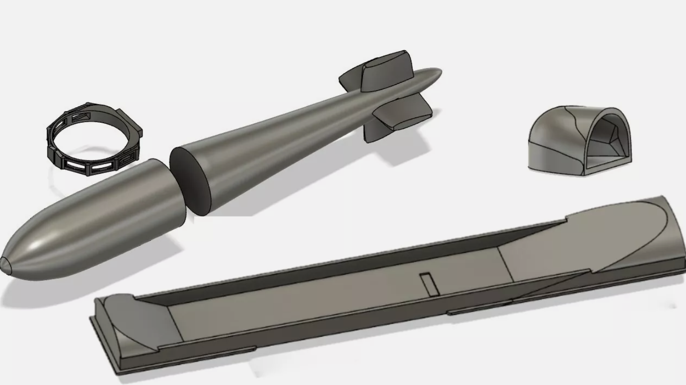 Revell 1:72 Lancaster Grand Slam 3D Printed Conversion kit