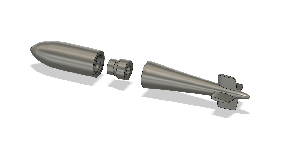 Airfix 1:72 Lancaster Grand Slam 3D Printed Conversion kit