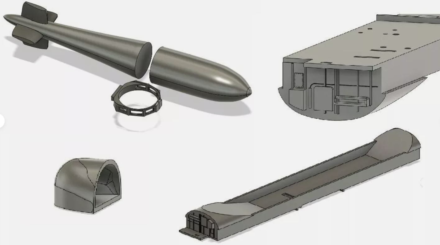 Airfix 1:72 Lancaster Grand Slam 3D Printed Conversion kit