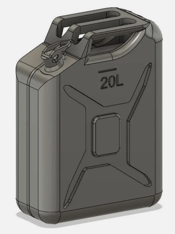 1/16 3D Printed Jerry Can (unpainted)