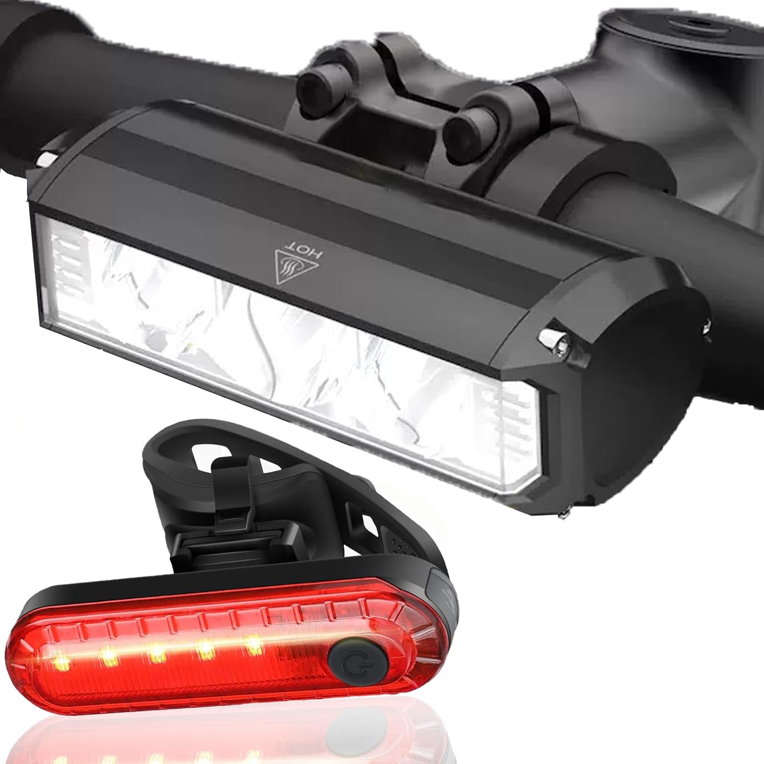Bicycle LED Headlight and Taillight Set