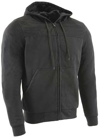 Black Hooded Zip-Up Jacket