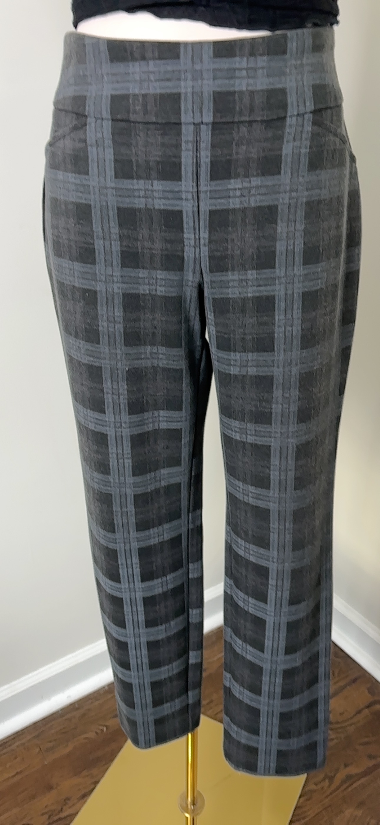 Gray Plaid Trousers Sz 12
