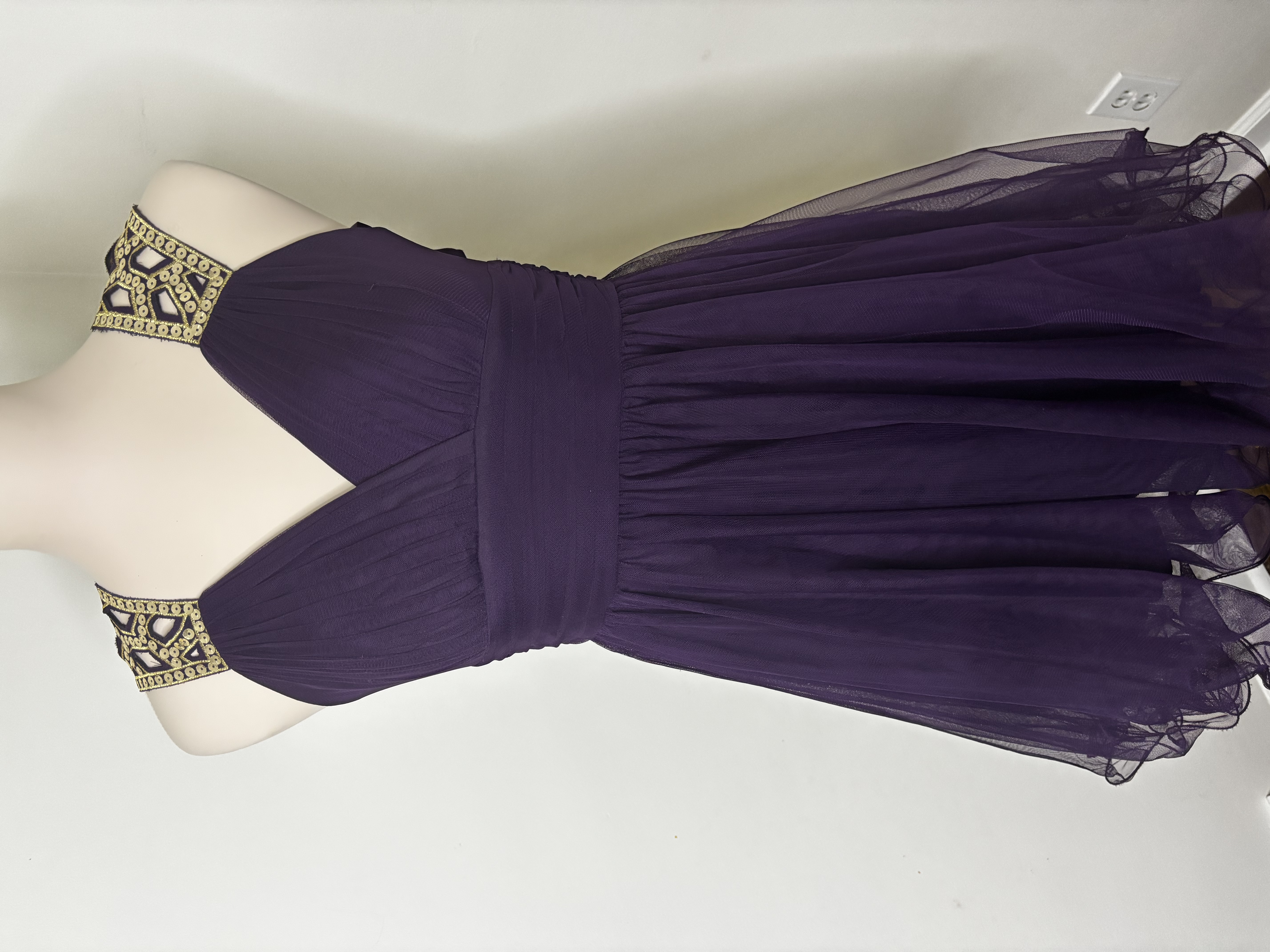 Embellished Purple Cocktail Dress