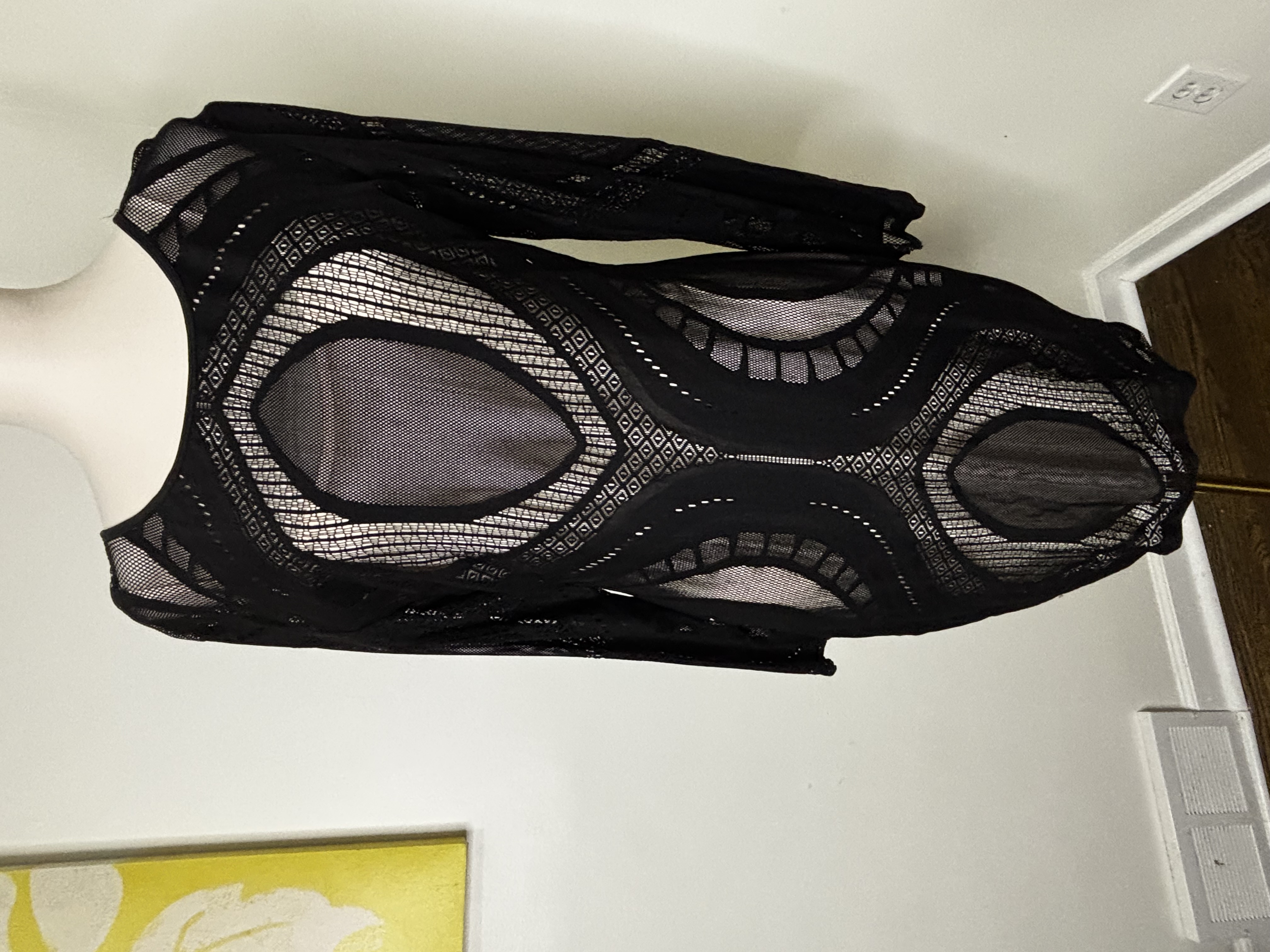 Geometric Lace Mesh Dress