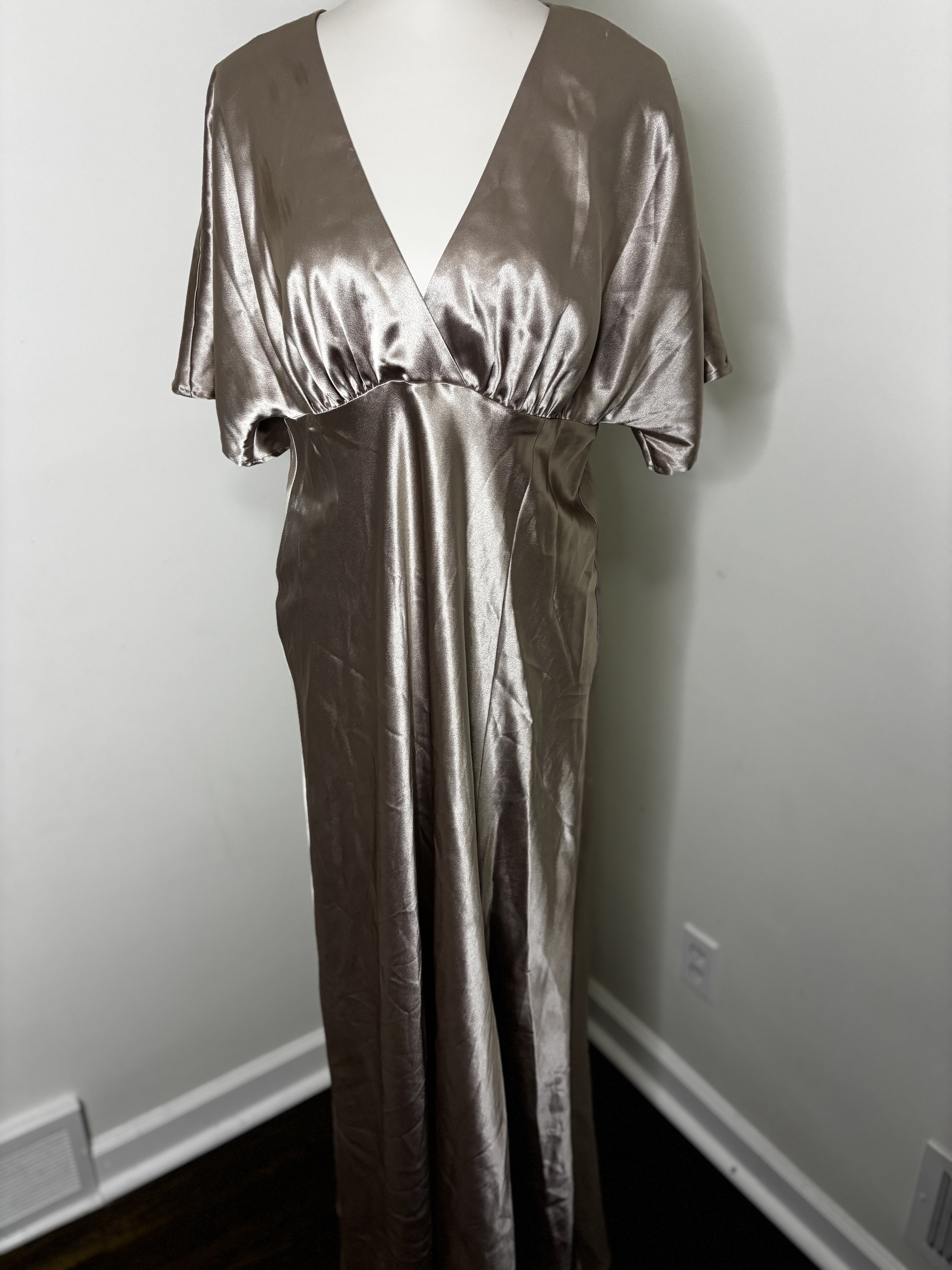 Champagne Satin Evening Gown