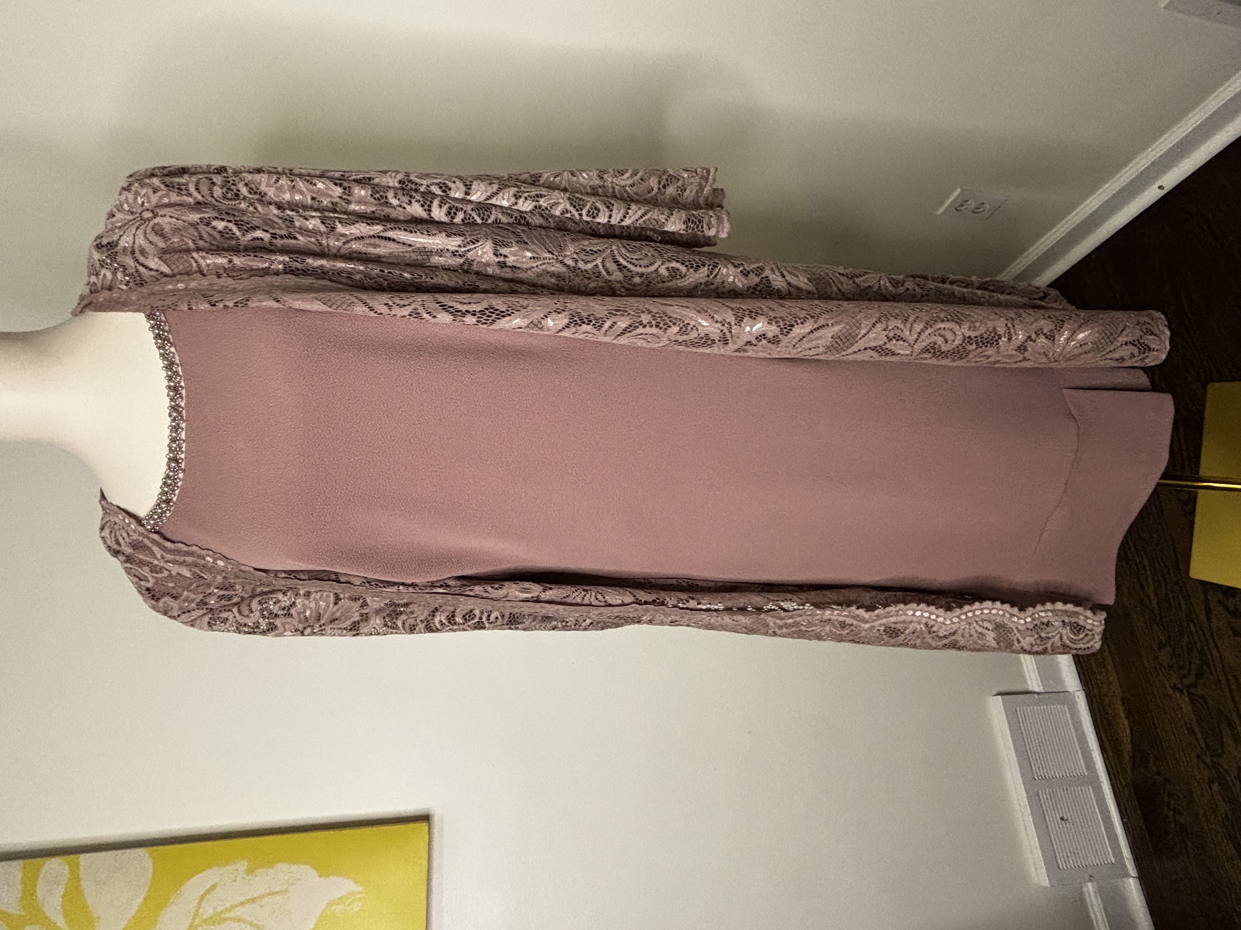 Mauve Evening Dress & Jacket Set