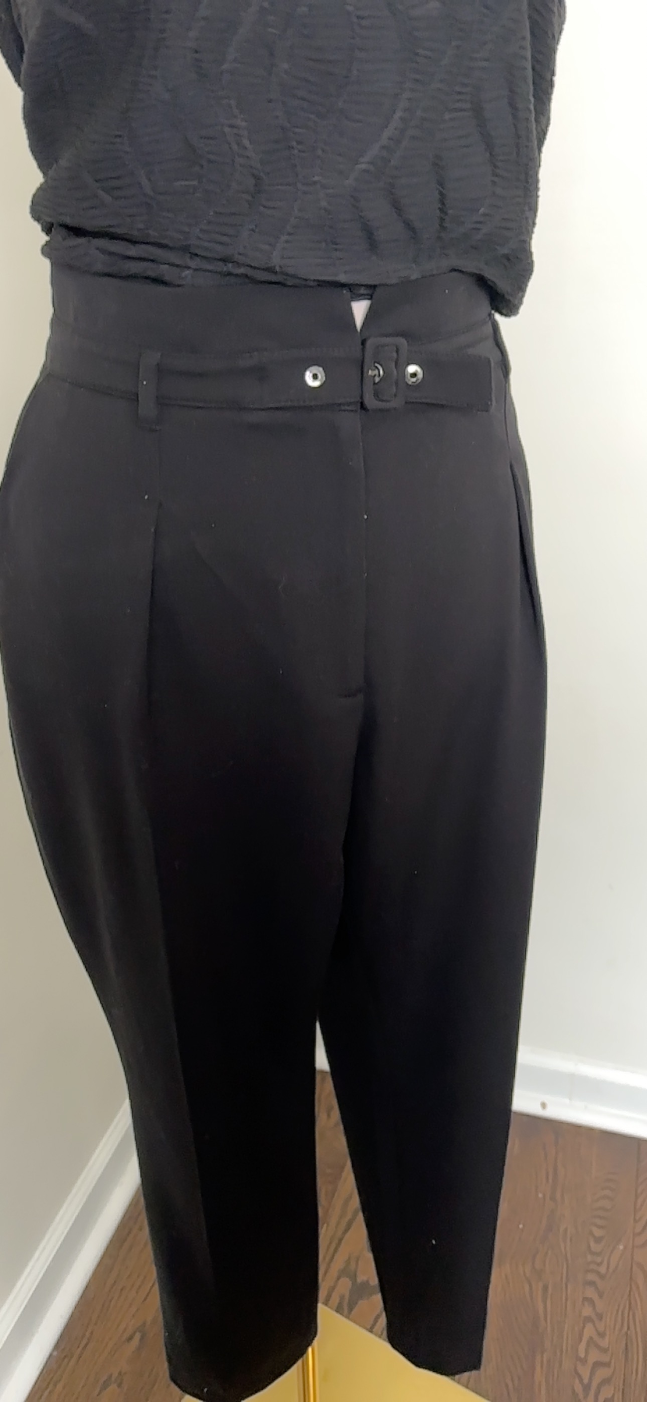 High Waist Black Trousers Size 8