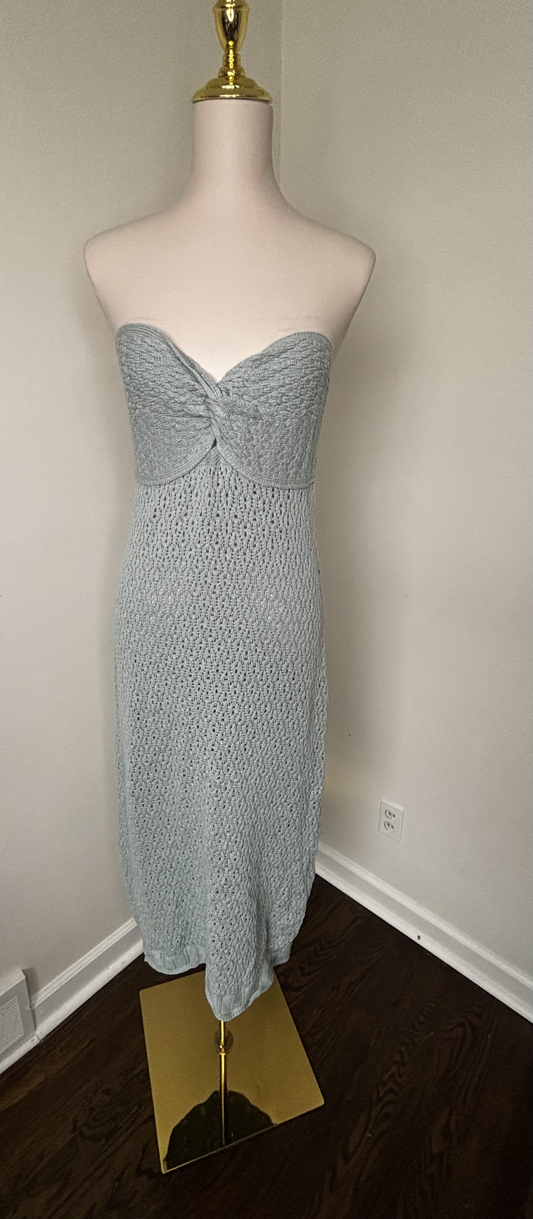 Strapless Knit Midi Dress 2X