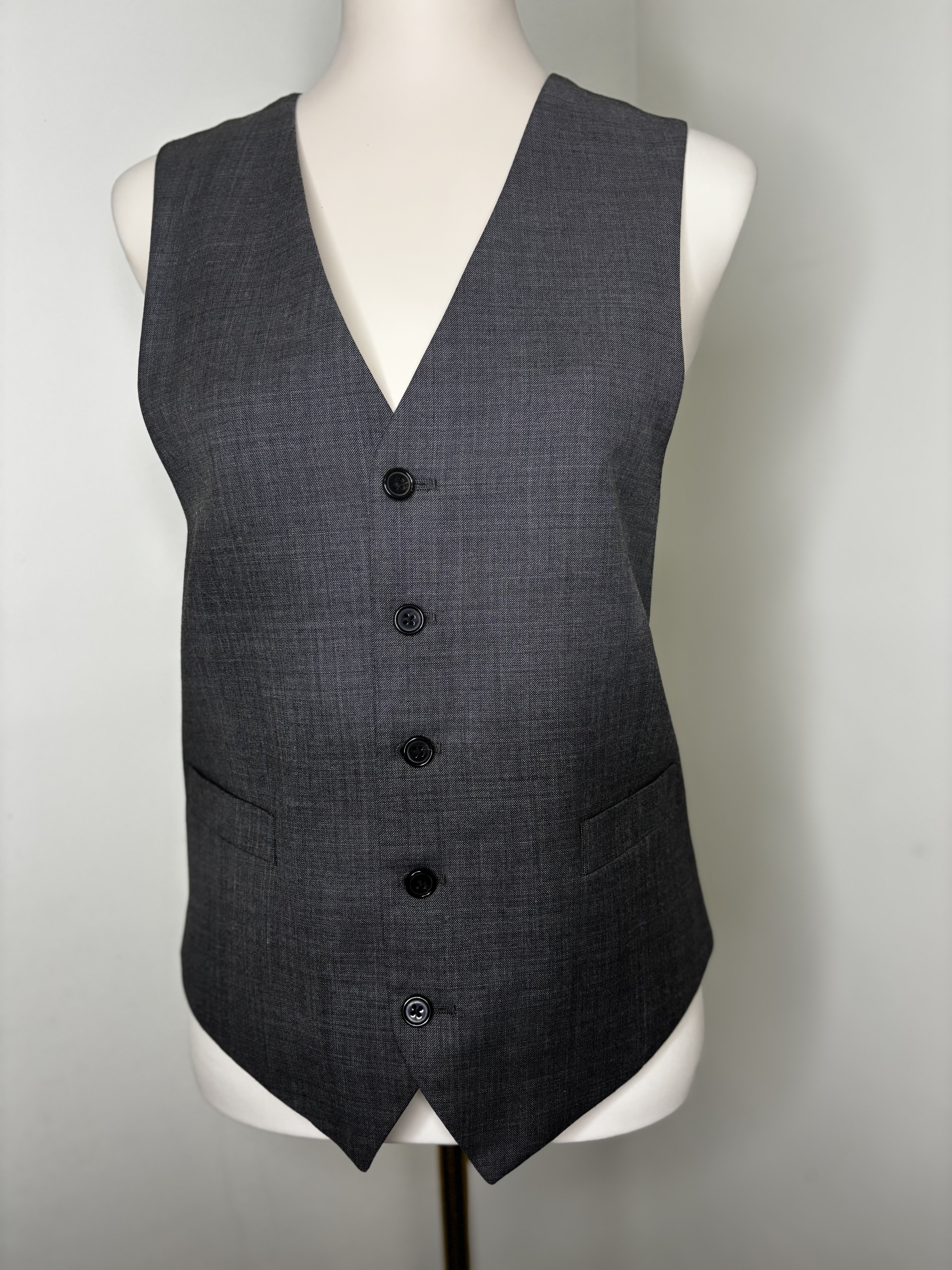 Classic Charcoal Suit Vest