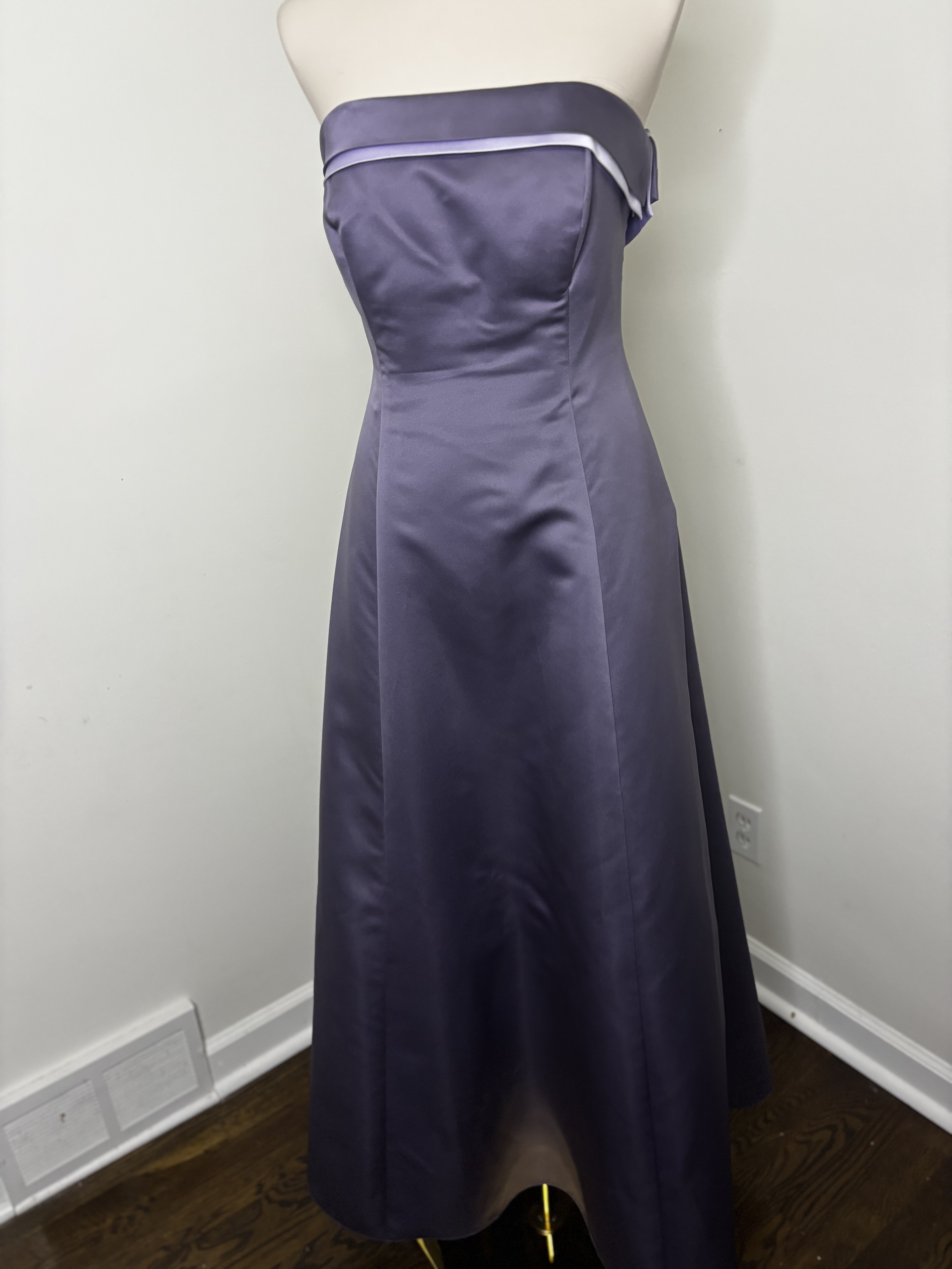 Strapless Satin Evening Gown