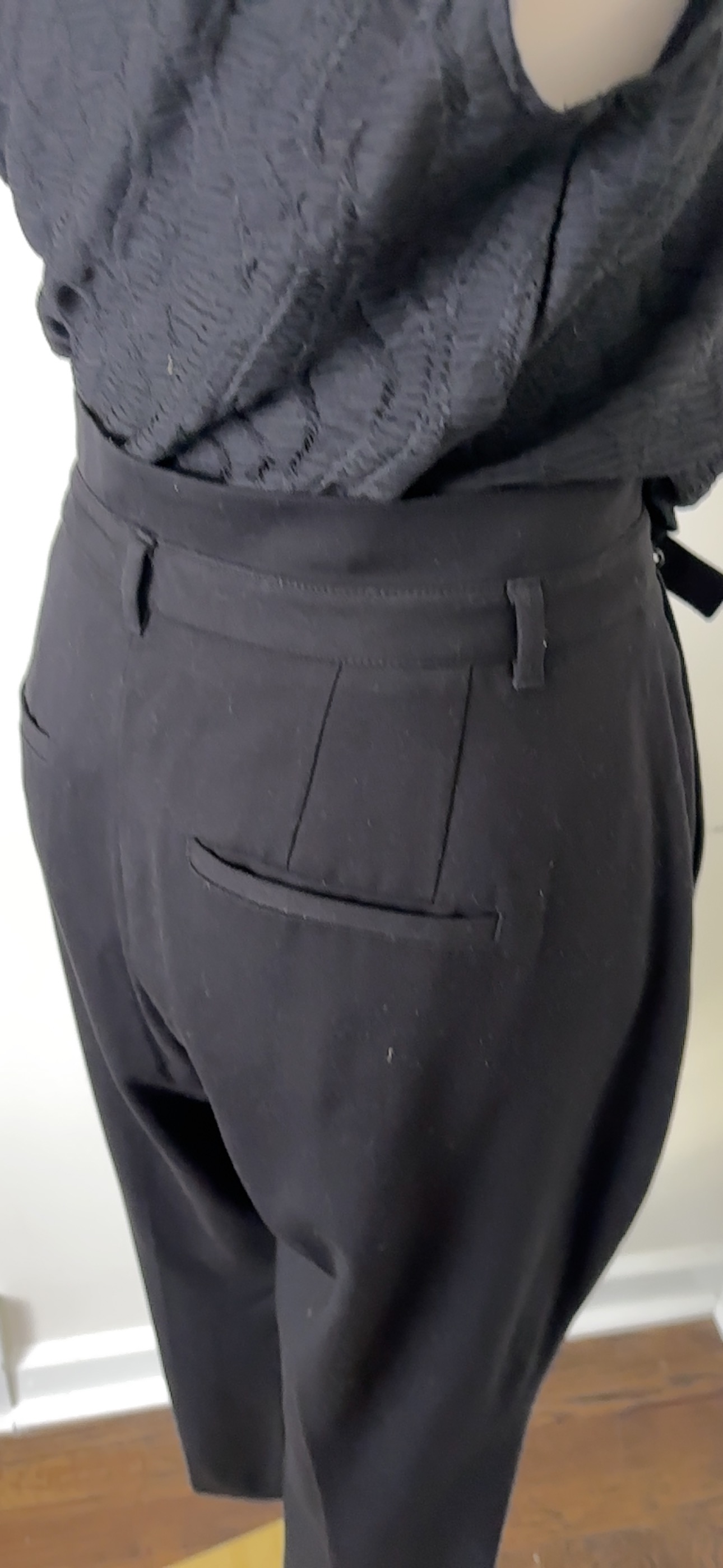 High Waist Black Trousers Size 8