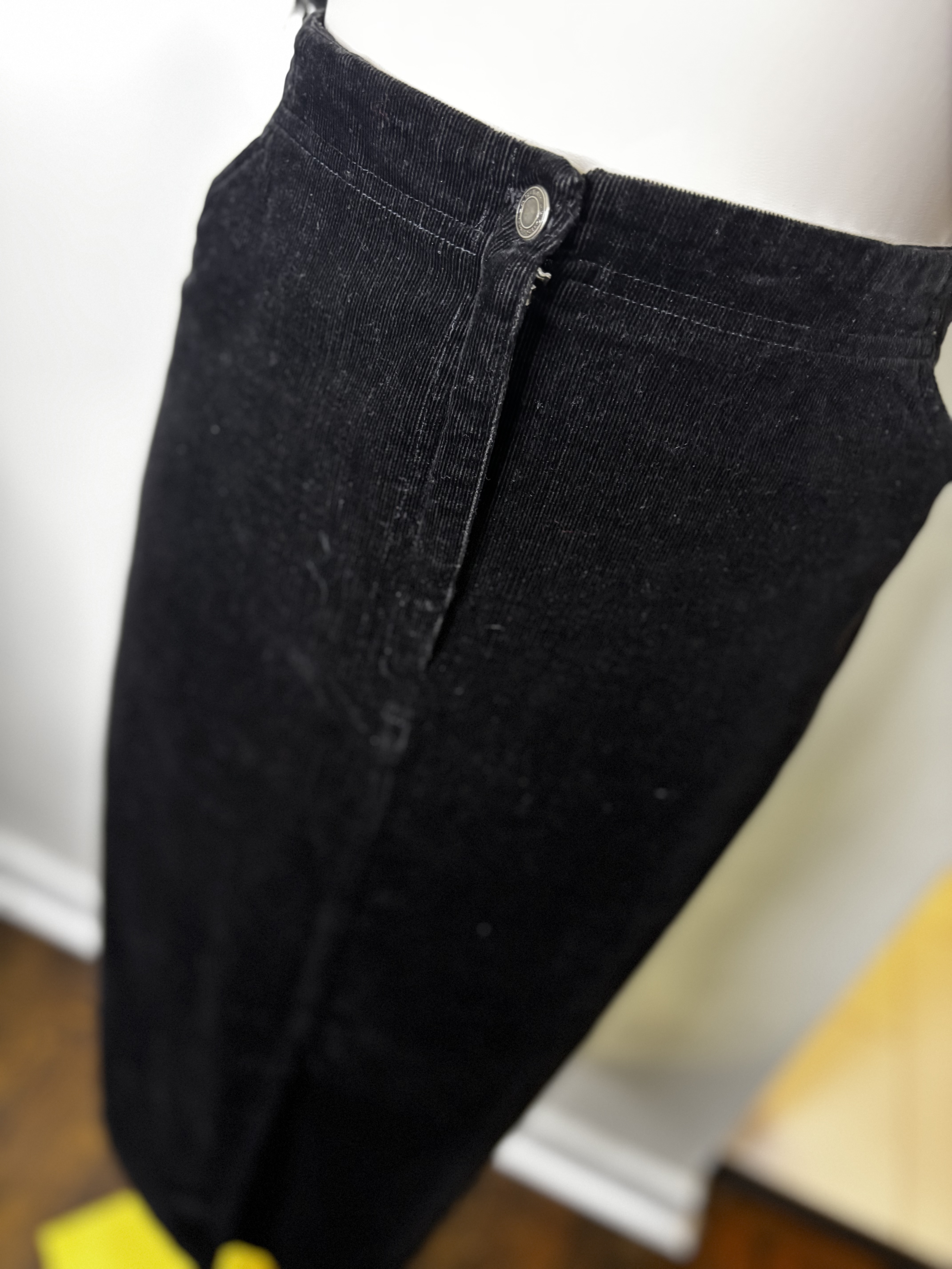 Black Corduroy Midi Skirt a size 12