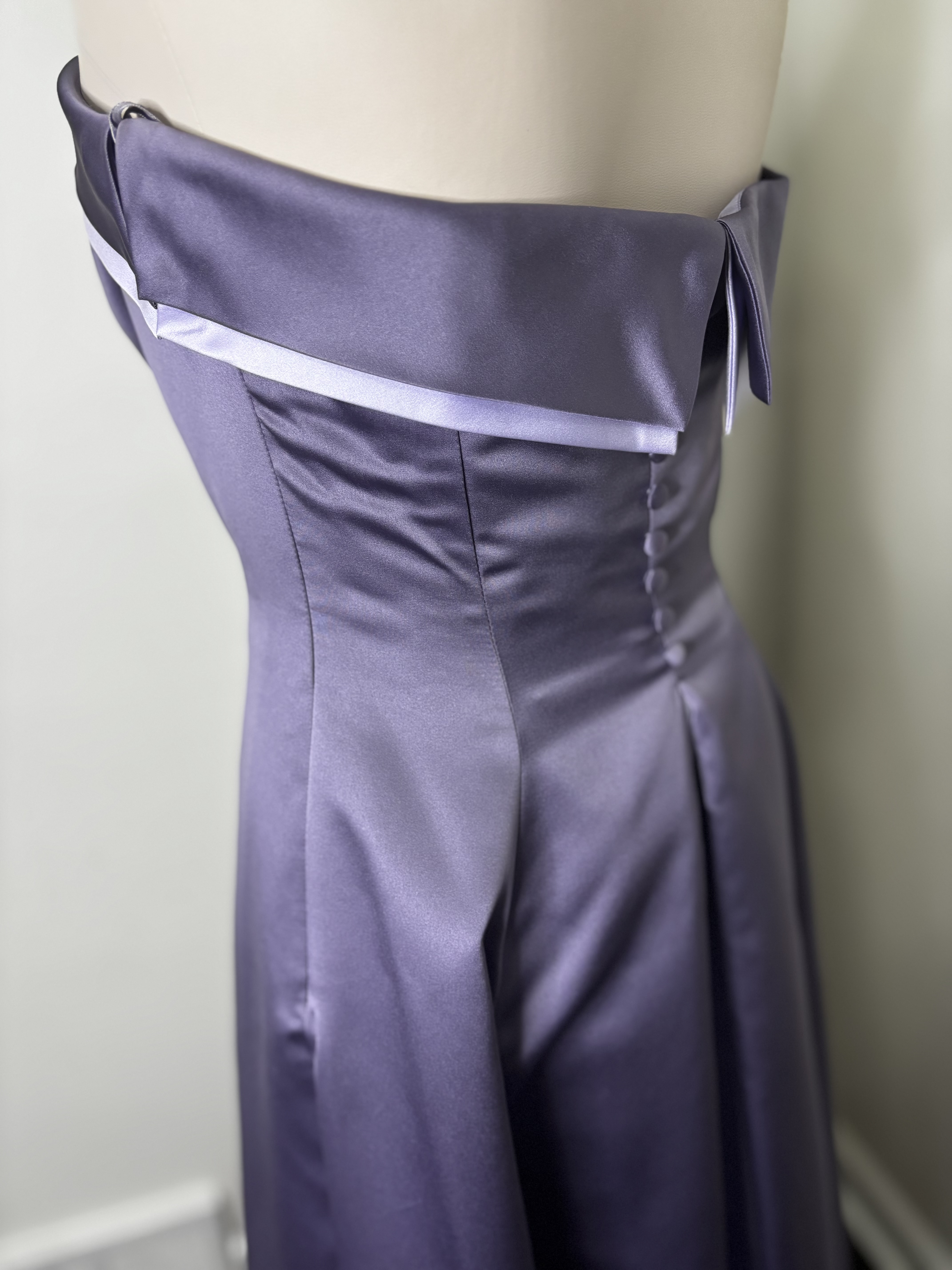 Strapless Satin Evening Gown