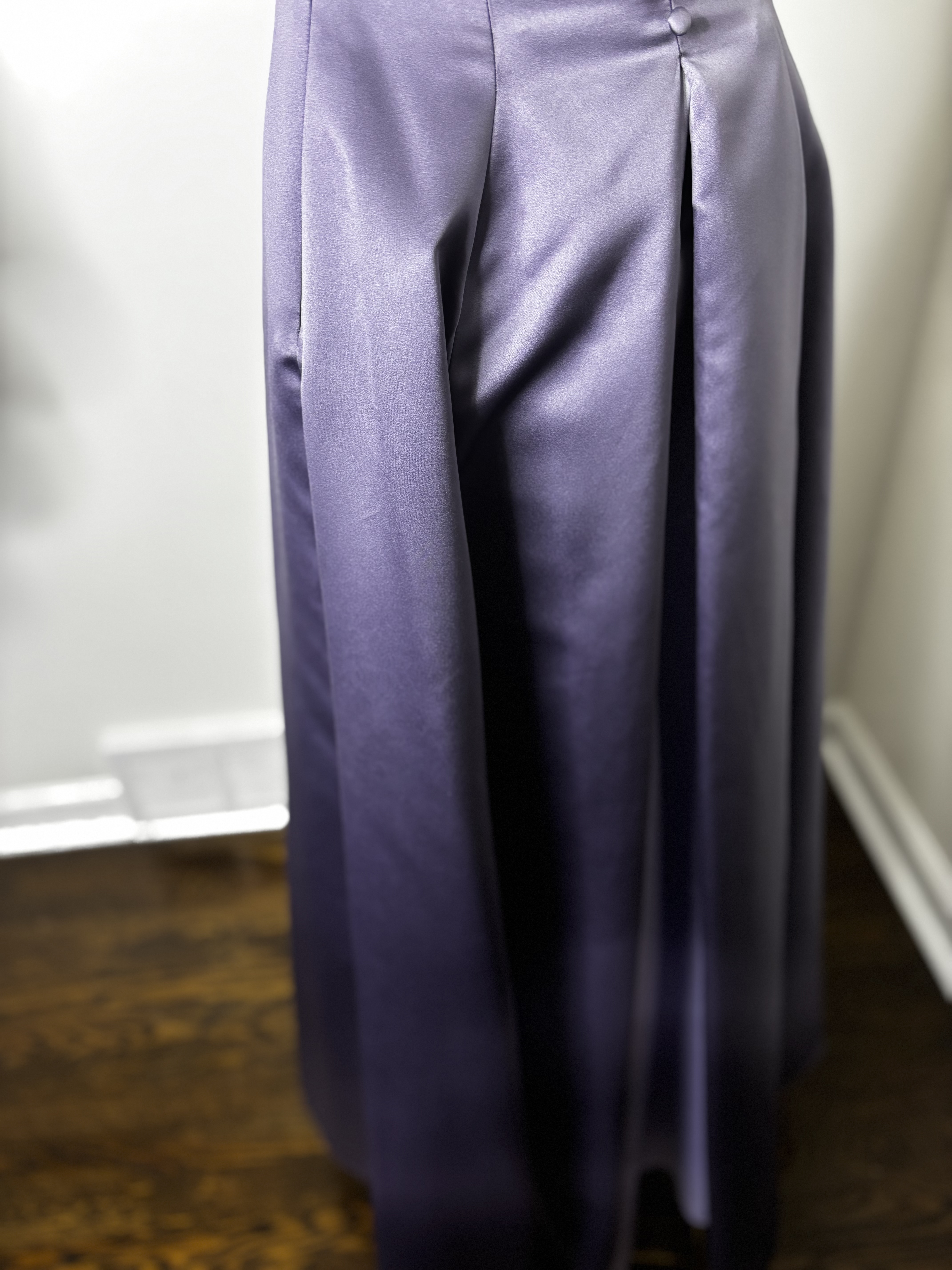 Strapless Satin Evening Gown