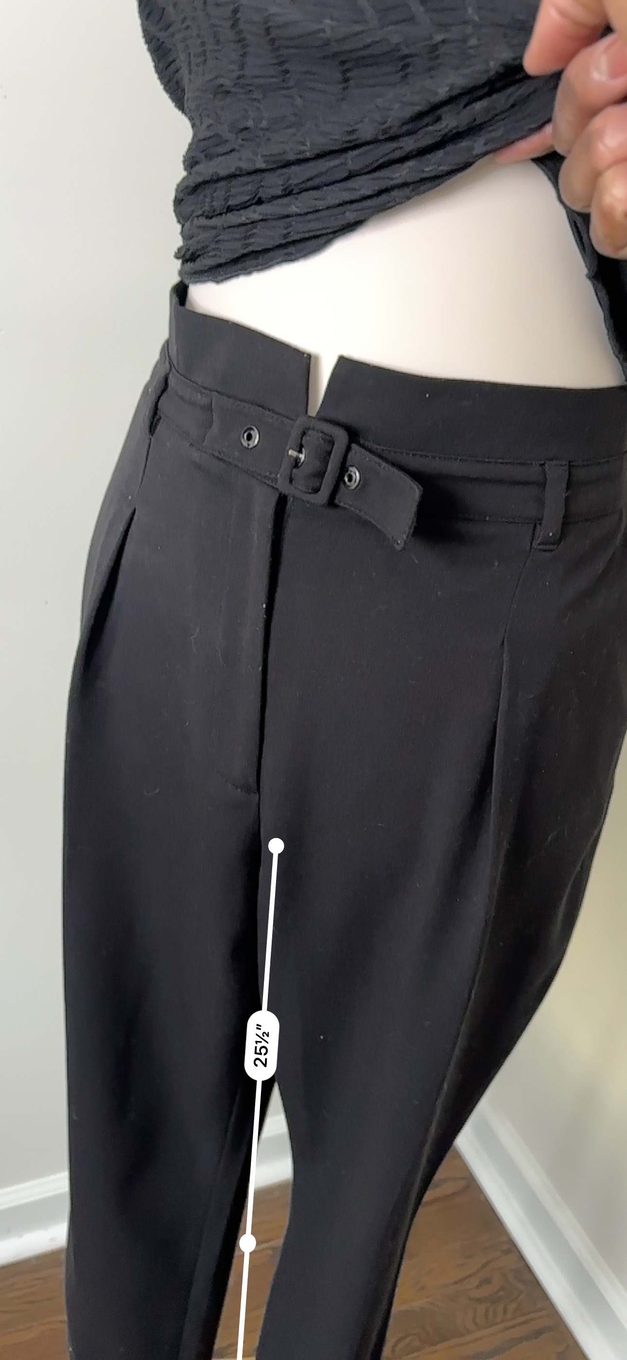 High Waist Black Trousers Size 8