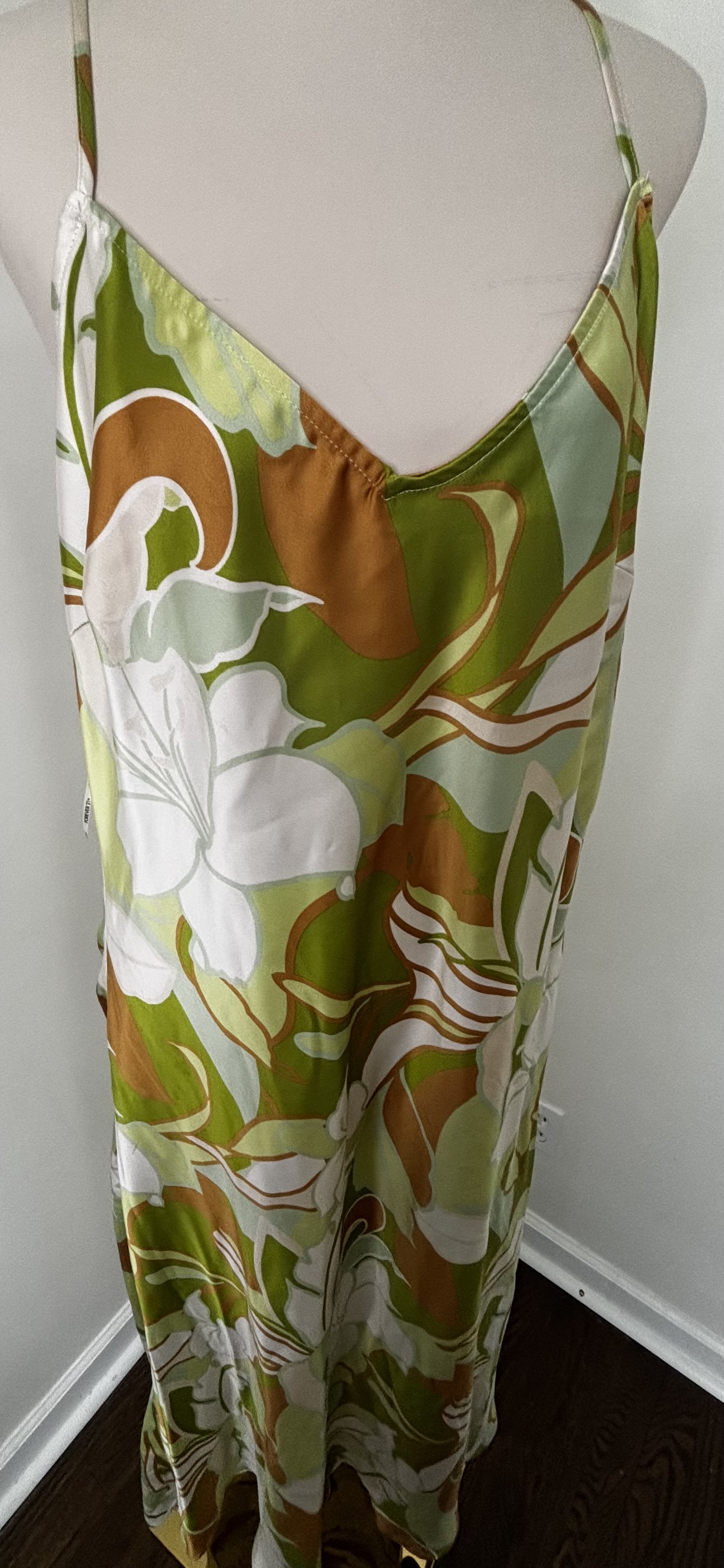 Floral Print Maxi Dress 1X