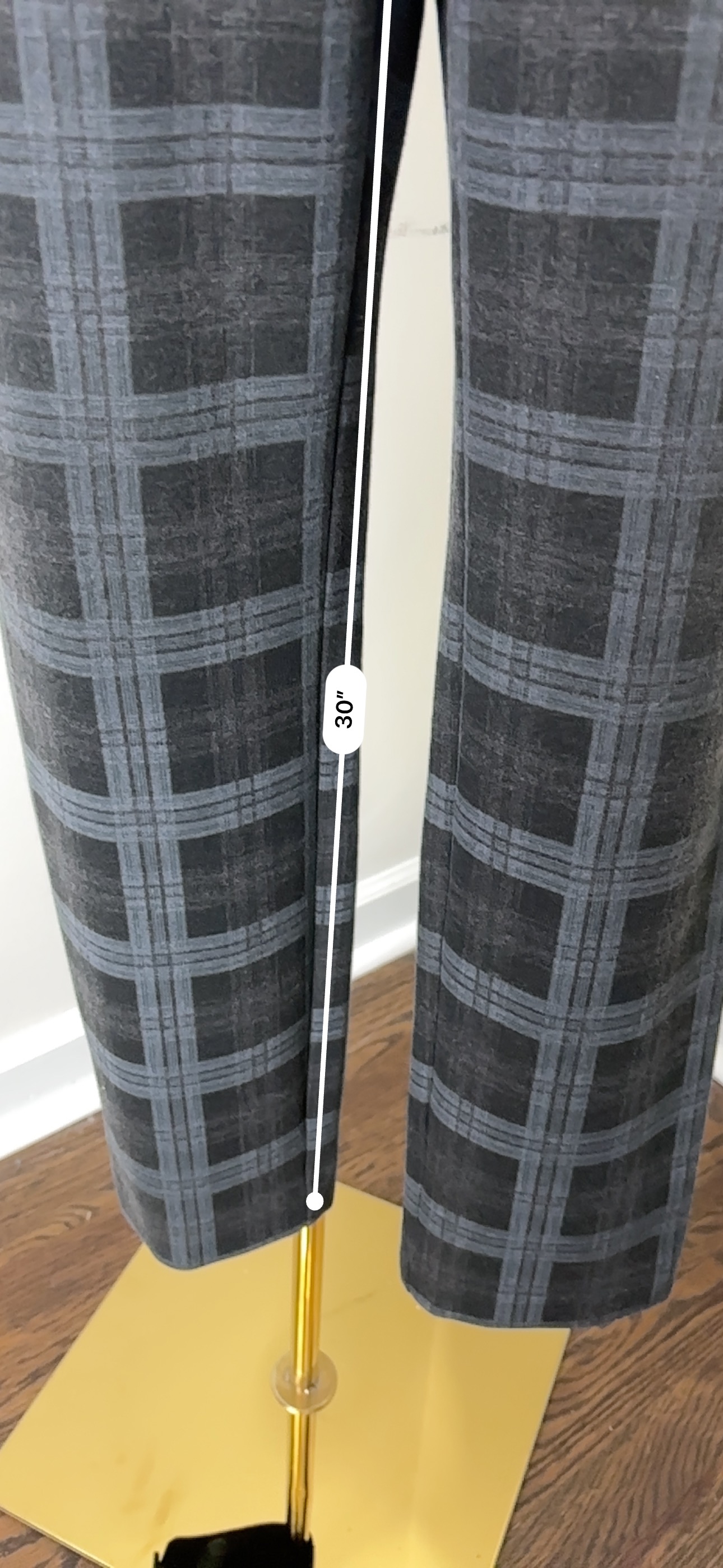 Gray Plaid Trousers Sz 12