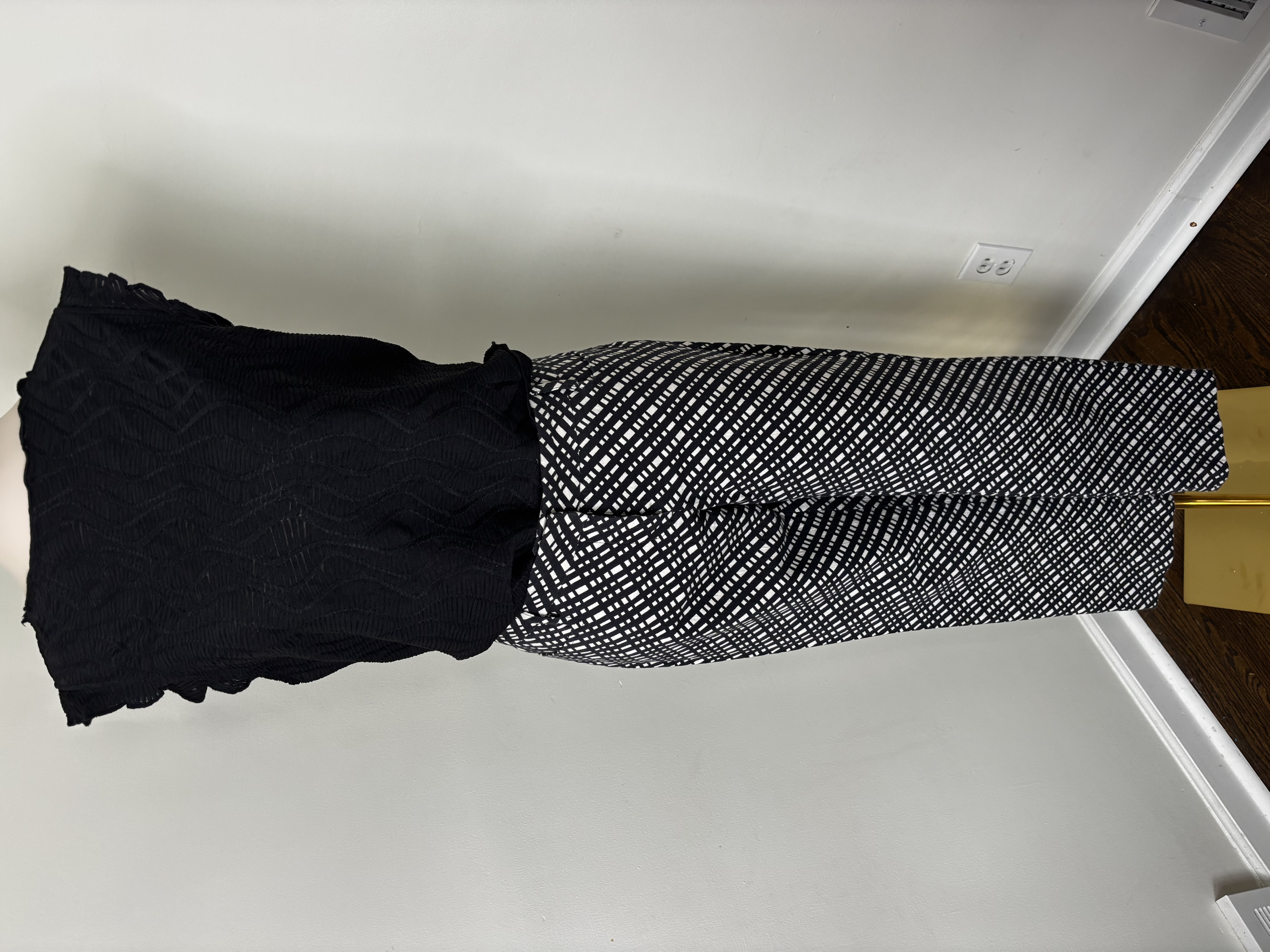 Geometric Print Wide-Leg Pants Size 10