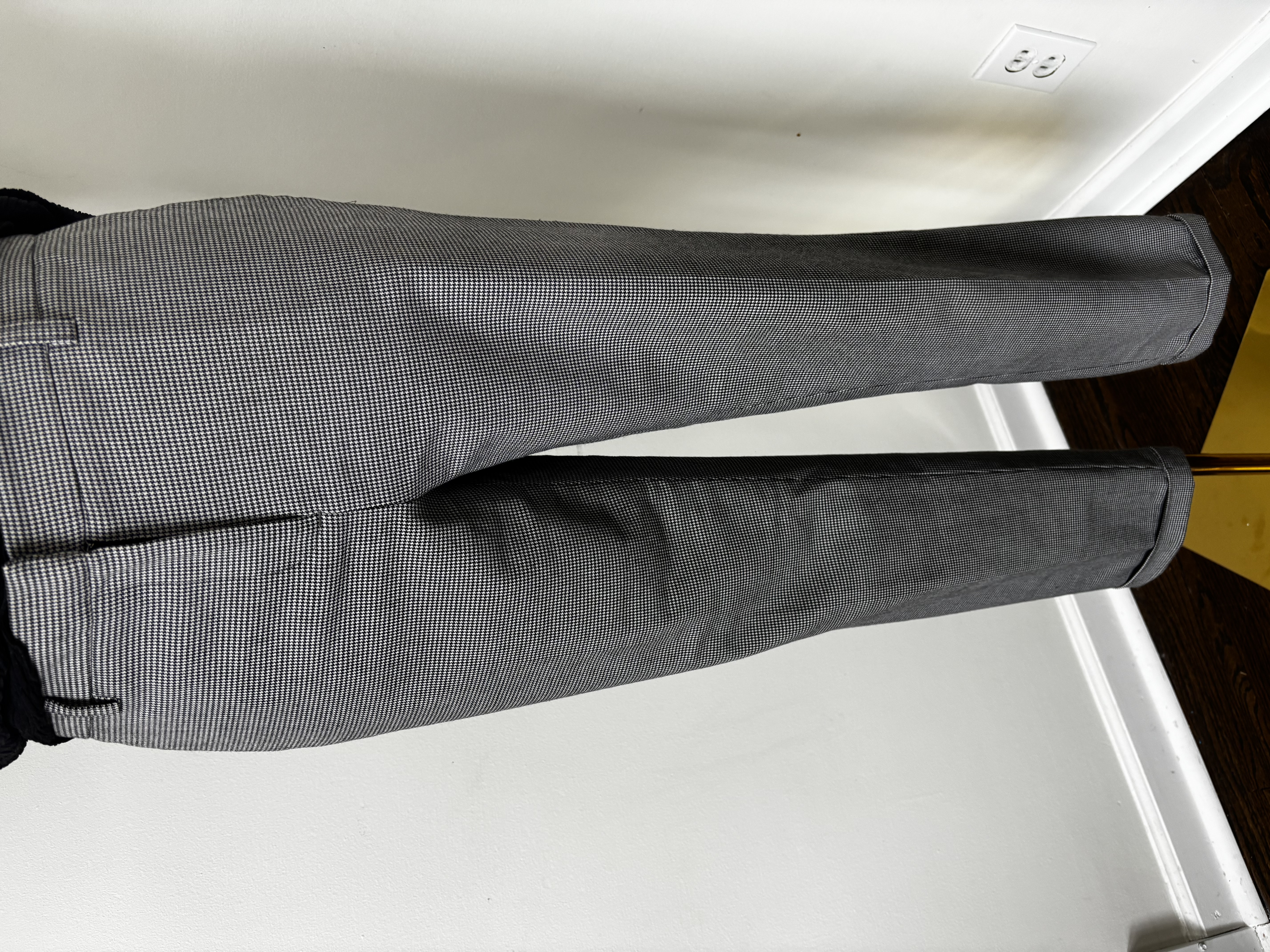 Classic Gray Checkered Trousers Size 6