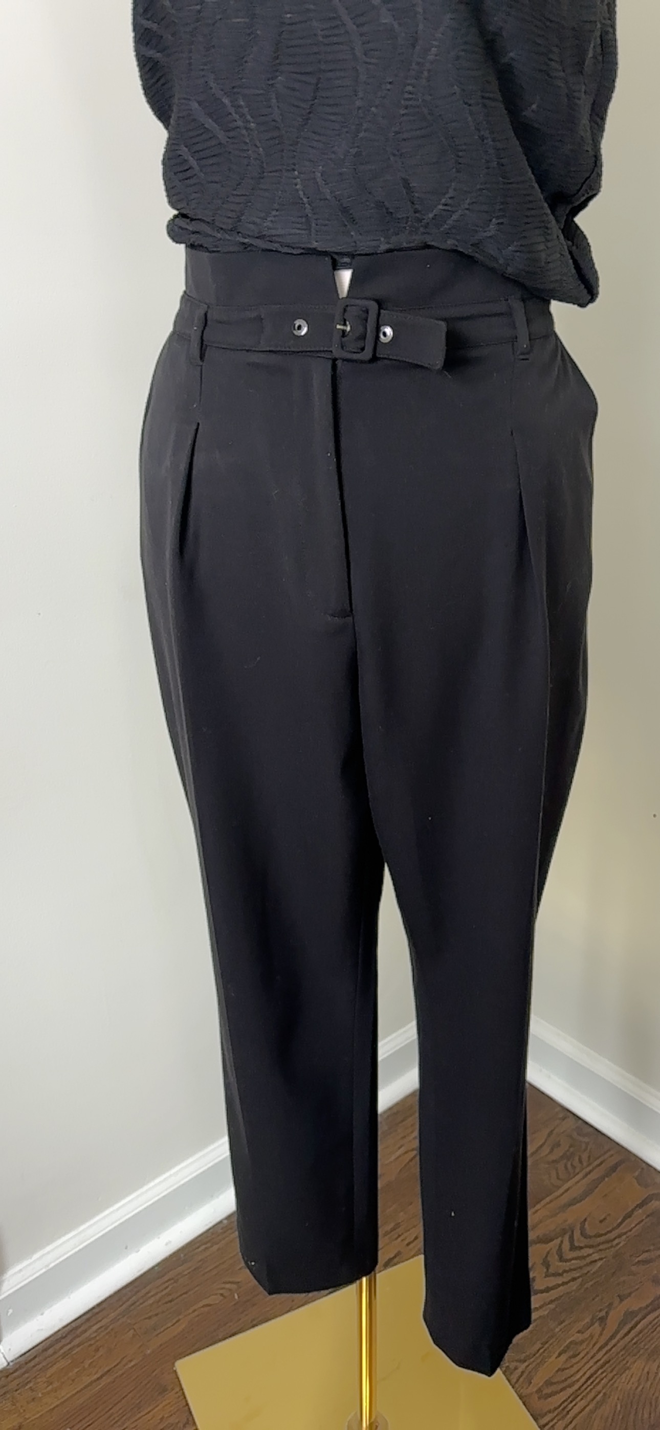 High Waist Black Trousers Size 8