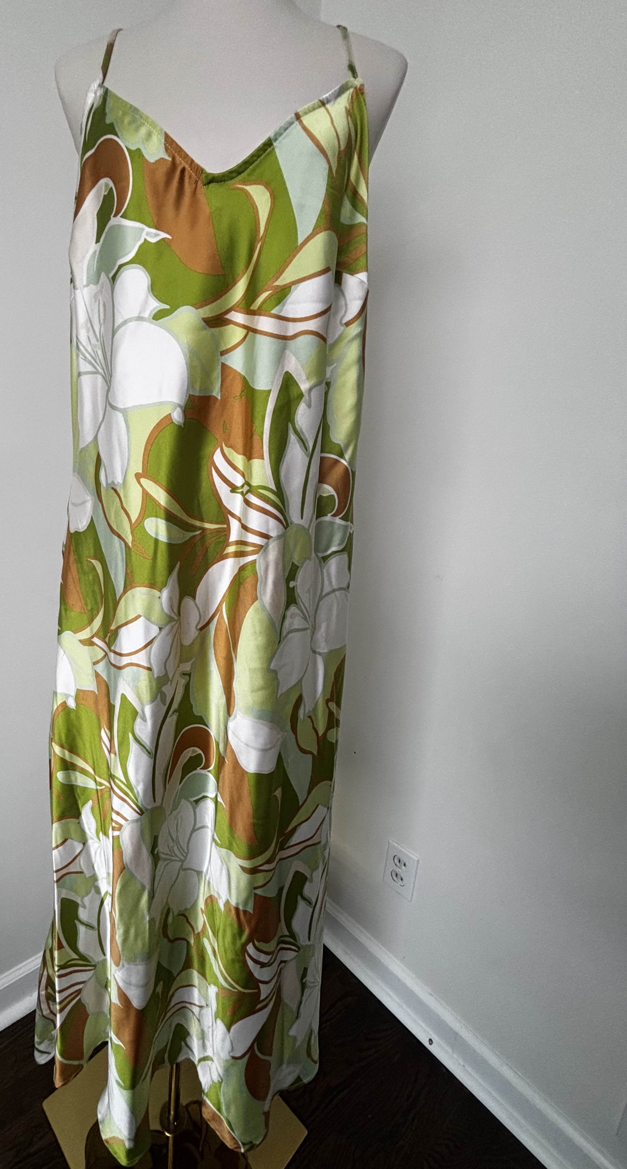 Floral Print Maxi Dress 1X